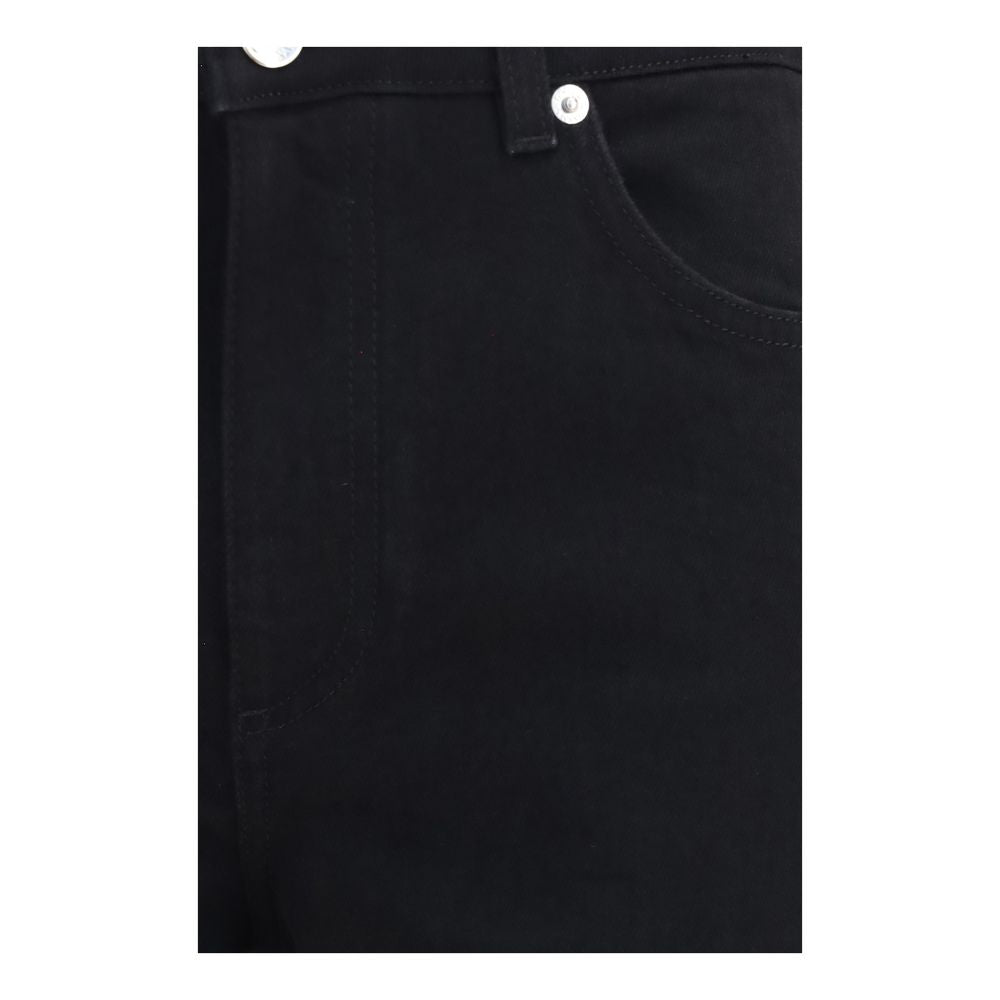 Indulge in the elegance of Dolce & Gabbana's Black Cotton Straight-Leg Jeans, where impeccable craftsmanship meets timeless style for the discerning connoisseur.