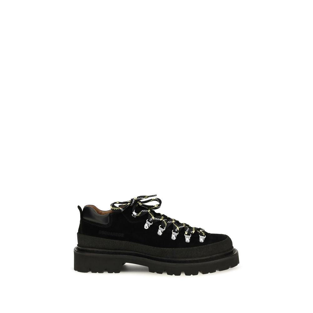 Elevate your style with Dsquared² Black Calf Leather Bos Taurus Athletic Sneakers, where exquisite craftsmanship meets contemporary allure for the discerning individual.