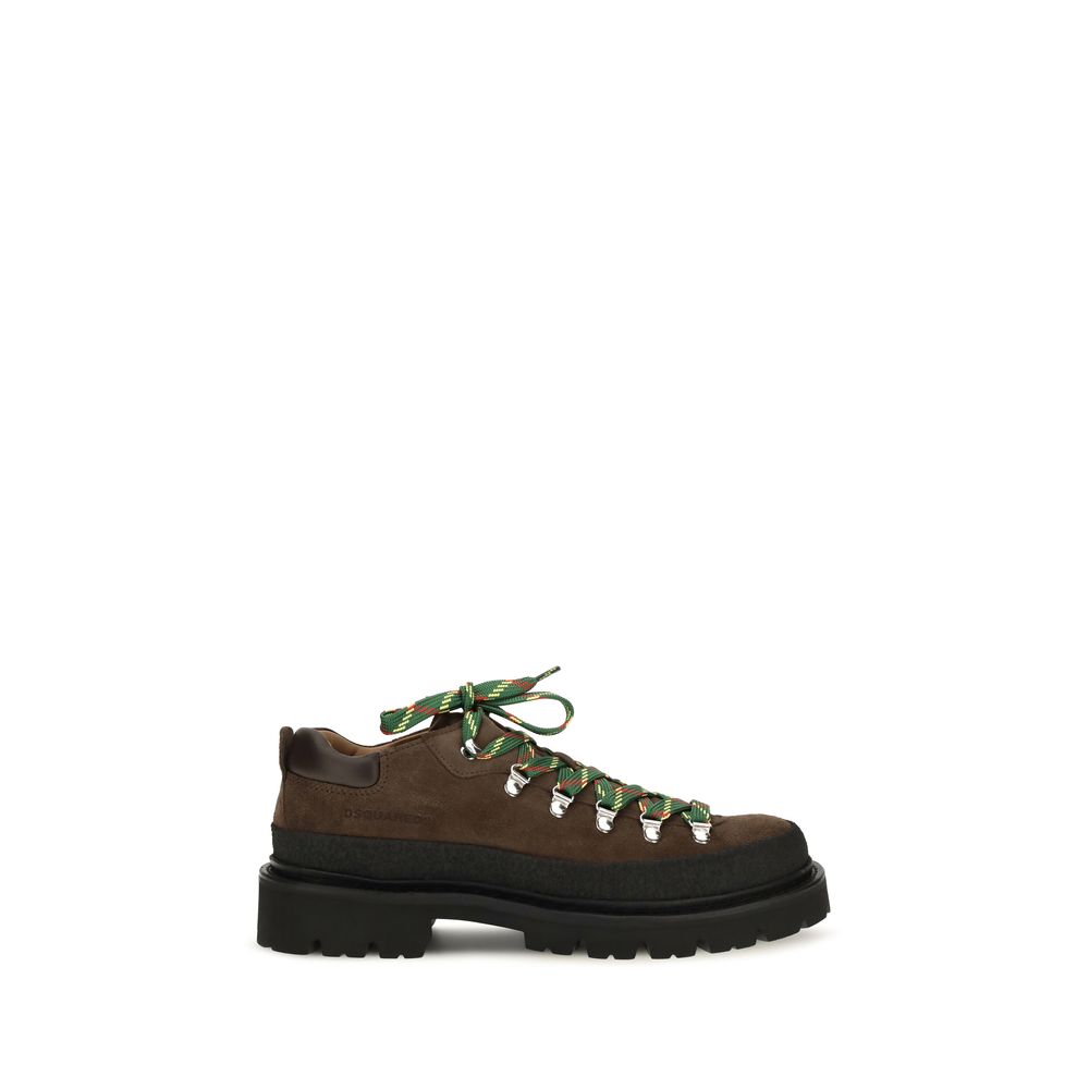 Indulge in the exquisite Dsquared² Brown Calf Leather Bos Taurus Lace-Up Boots, where luxurious craftsmanship meets contemporary elegance for the discerning individual.