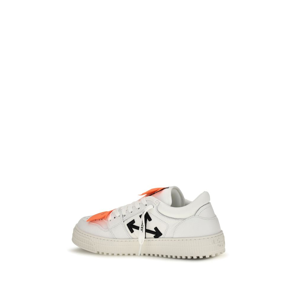 Elevate your style with Off-White's White Calf Leather Bos Taurus Low Top Sneakers, where contemporary design meets luxurious craftsmanship for the discerning individual.