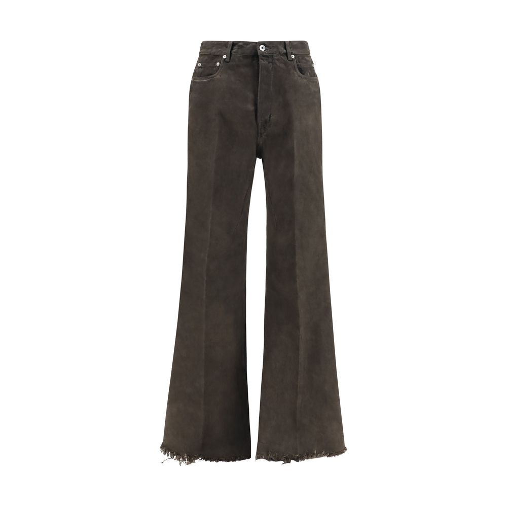 Discover the Rick Owens Bicolor Cotton Flared Jeans, a bold reinterpretation of denim that exudes contemporary elegance and unparalleled craftsmanship for the discerning individual.