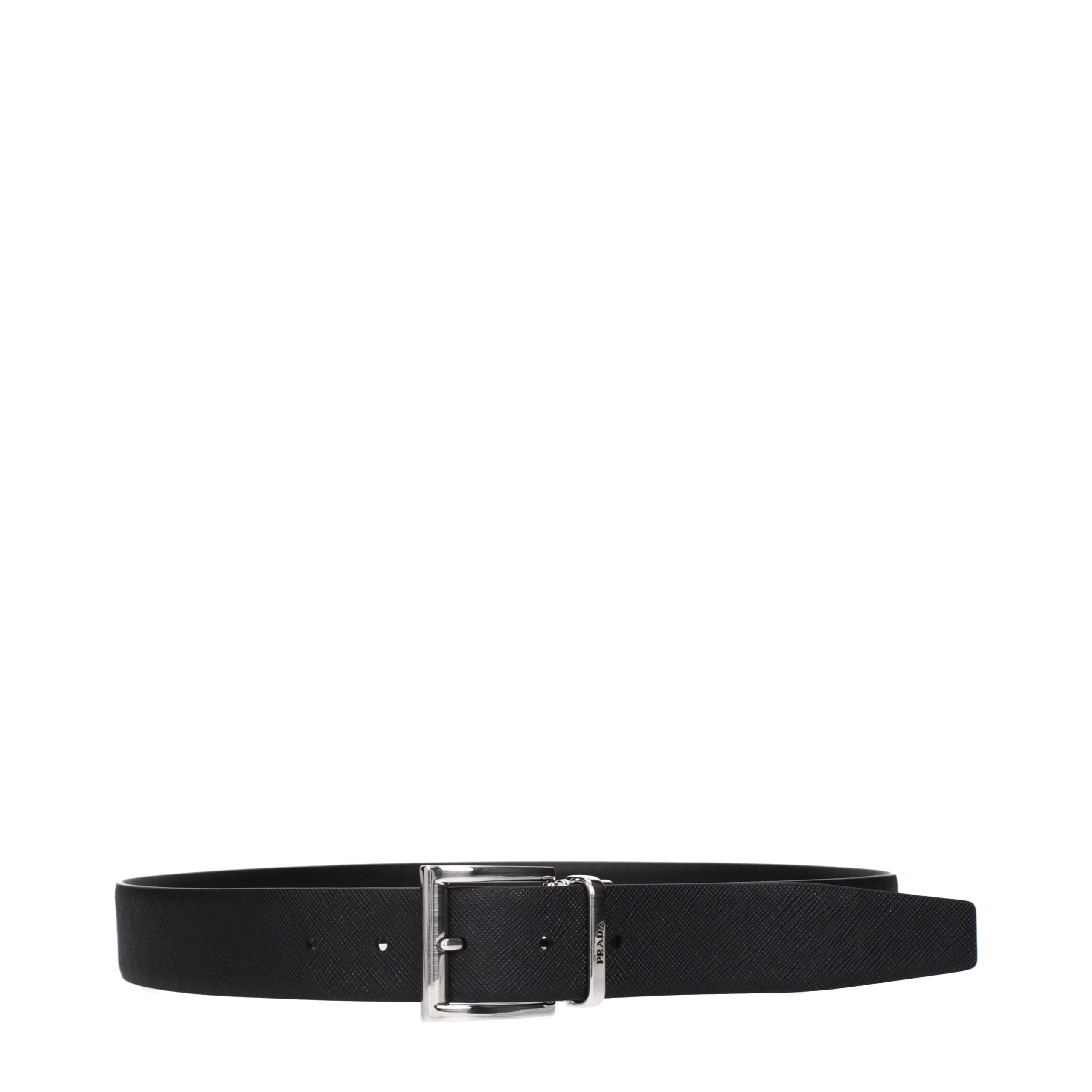 Elevate your style with the Prada Black Leather Regular Belt, a symbol of refined craftsmanship and timeless elegance, perfect for the discerning connoisseur.