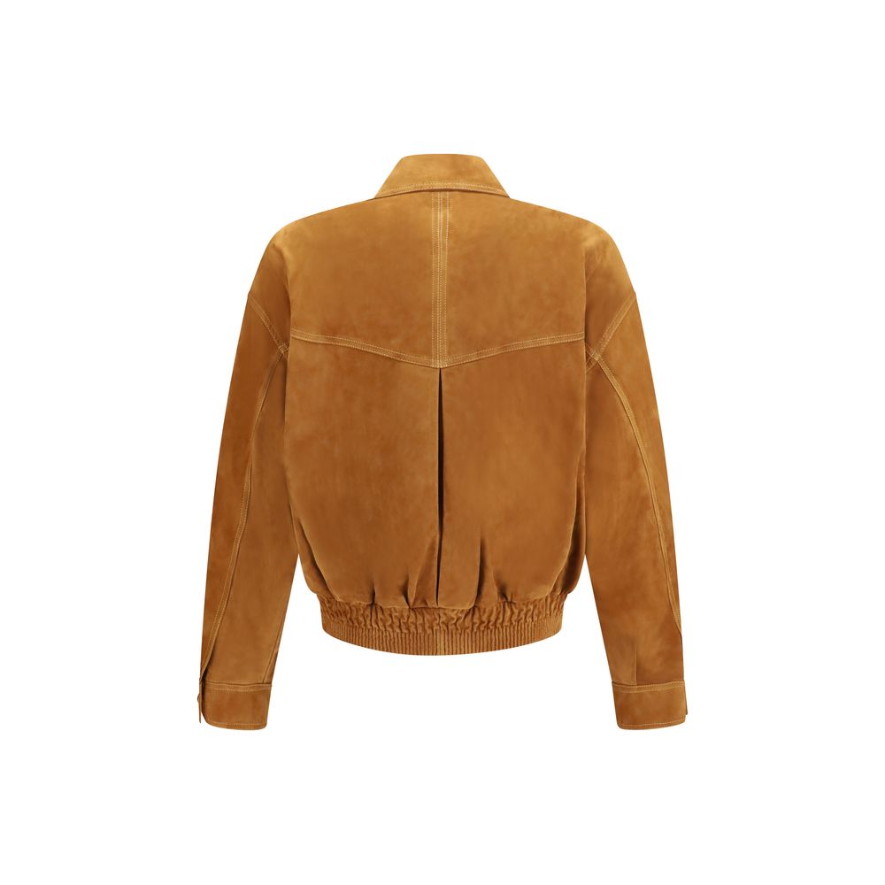 Indulge in the refined elegance of the Versace Brown Lamb Ovis Aries Aries Leather Jacket, a masterpiece of craftsmanship that embodies luxury and sophistication for the discerning individual.