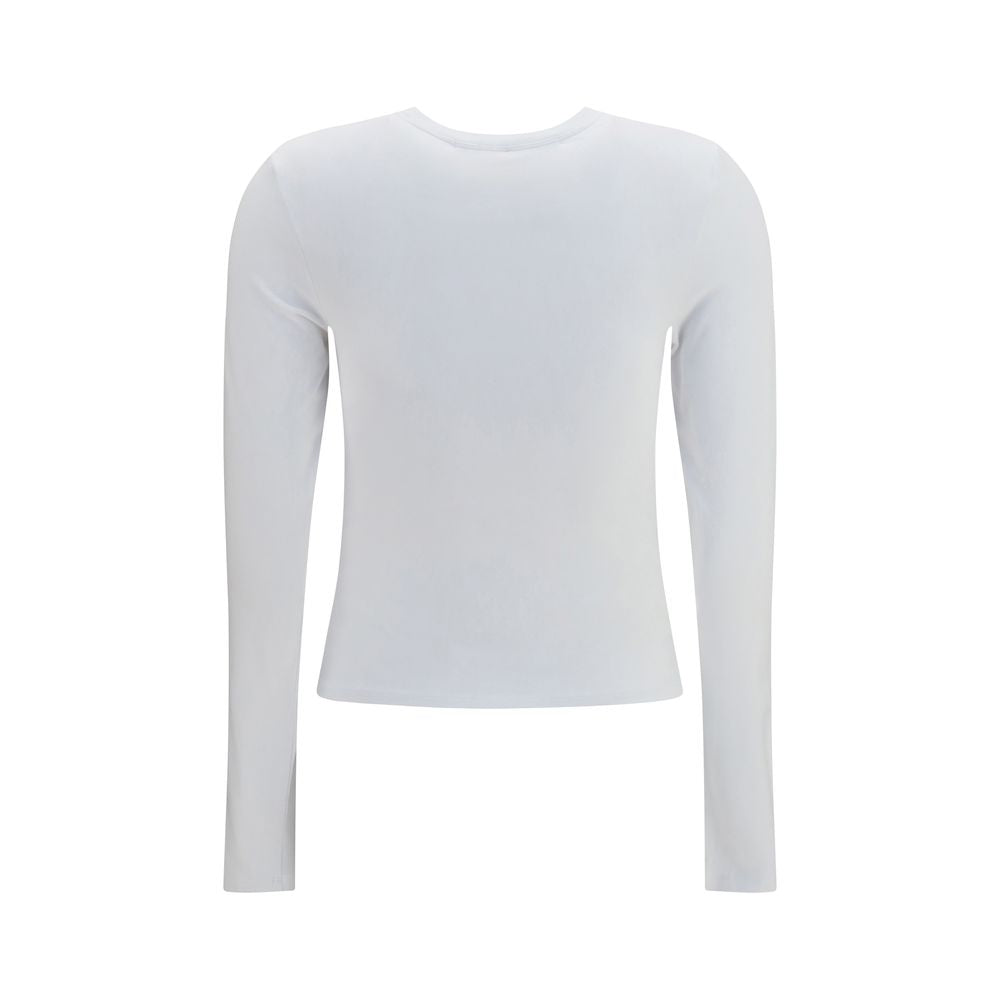 Discover the Alexander Wang White Cotton Sportswear logo T-shirt, a blend of elegance and comfort crafted from premium cotton, perfect for the discerning wardrobe.