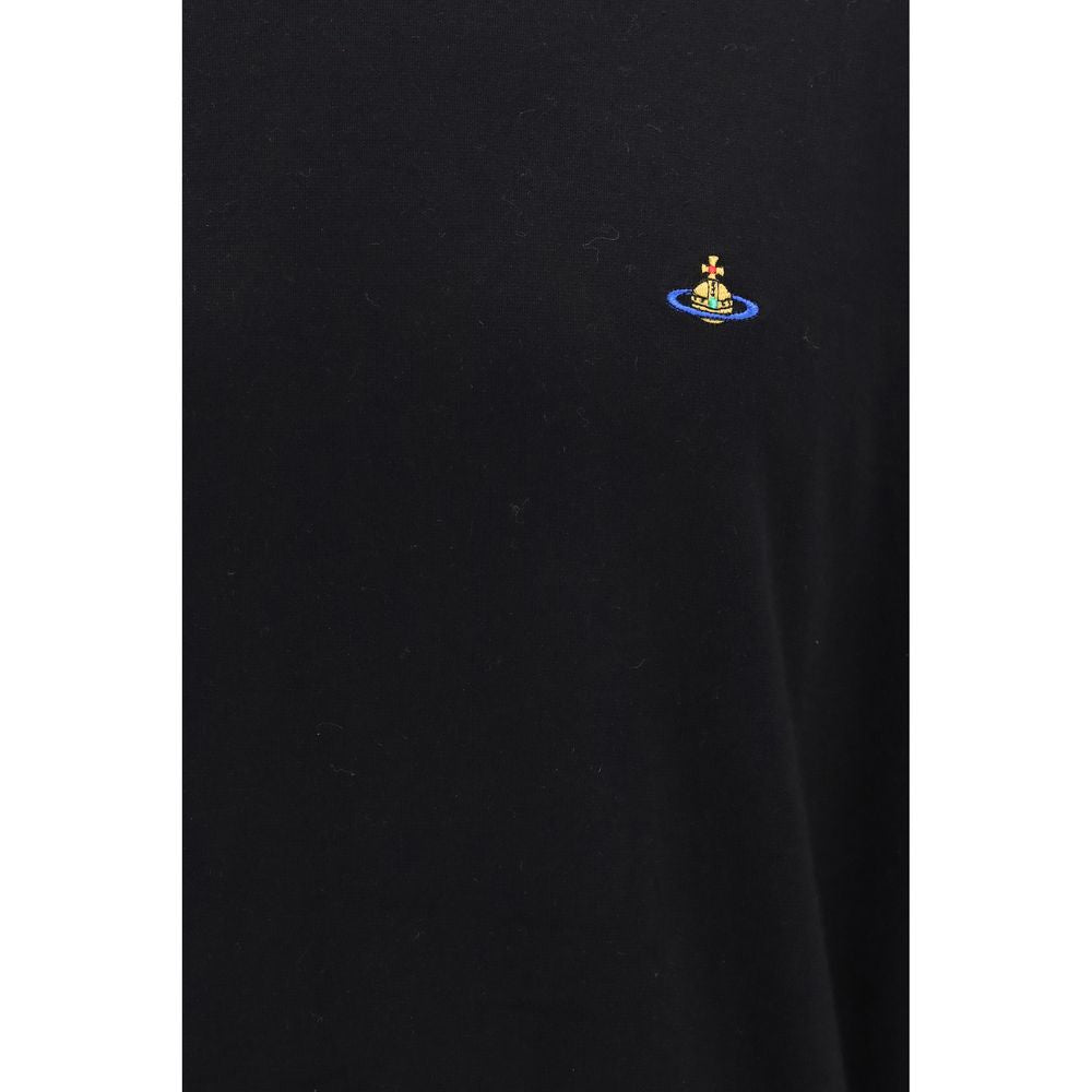 Indulge in the exquisite softness of the Vivienne Westwood Black Cashmere Sweater, where iconic design meets luxurious comfort, elevating your wardrobe to new heights.