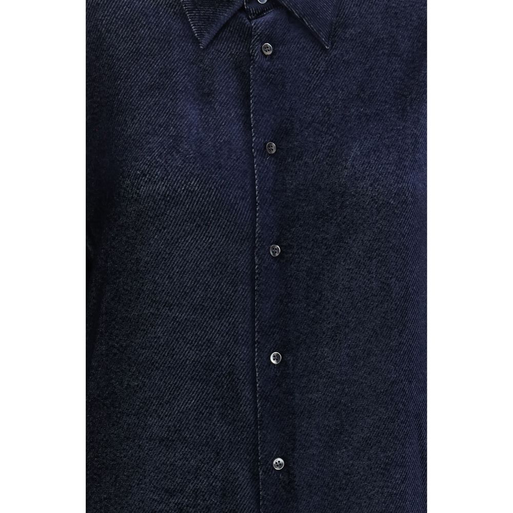 Giorgio Armani Blue Silk Dress Shirt - Exquisite Luxury Fashion