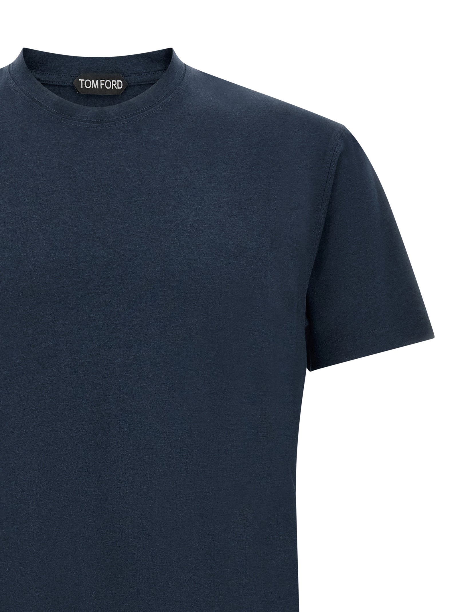 Tom Ford Blue Lyocell T-Shirt - Everyday Luxury Redefined