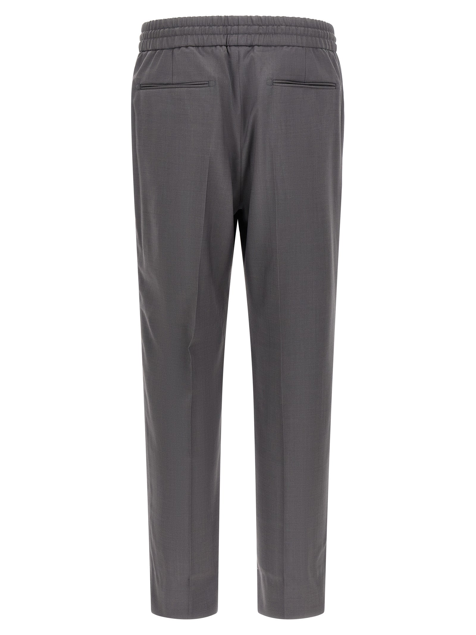 Brioni Gray Wool Casual Pants - Modern Elegance Redefined