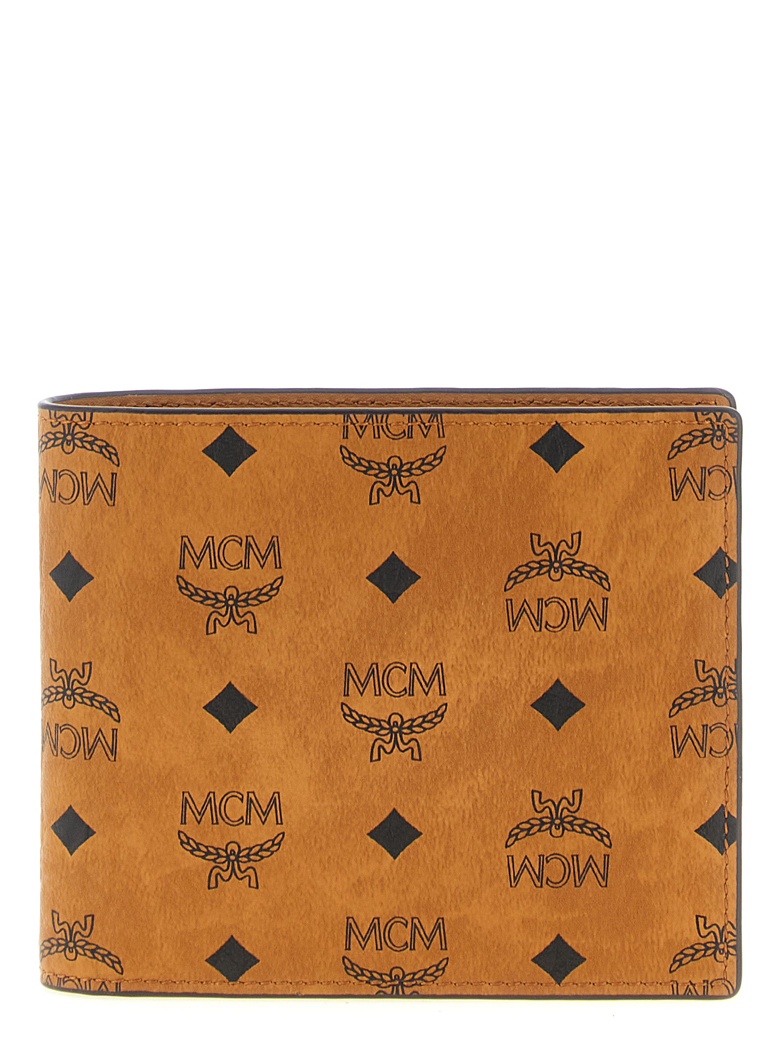 Indulge in the elegance of the MCM Brown Polyethylene Wallet, a fusion of heritage and modernity, crafted from structured coated canvas for the discerning connoisseur.