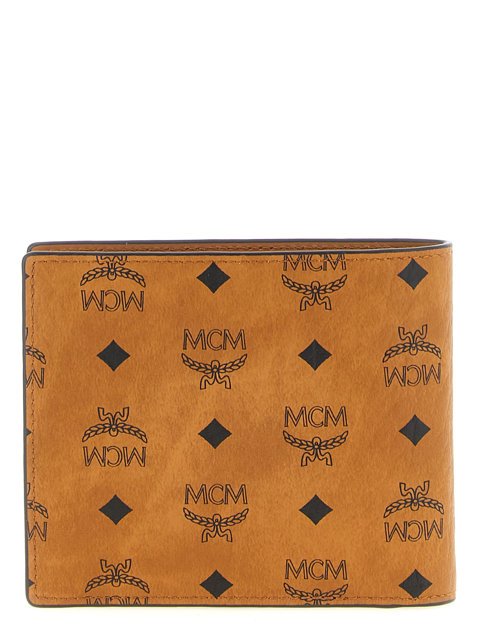 Elevate your style with the MCM Brown Polyethylene Wallet, a masterpiece of craftsmanship featuring the iconic Visetos monogram, designed for the discerning individual.