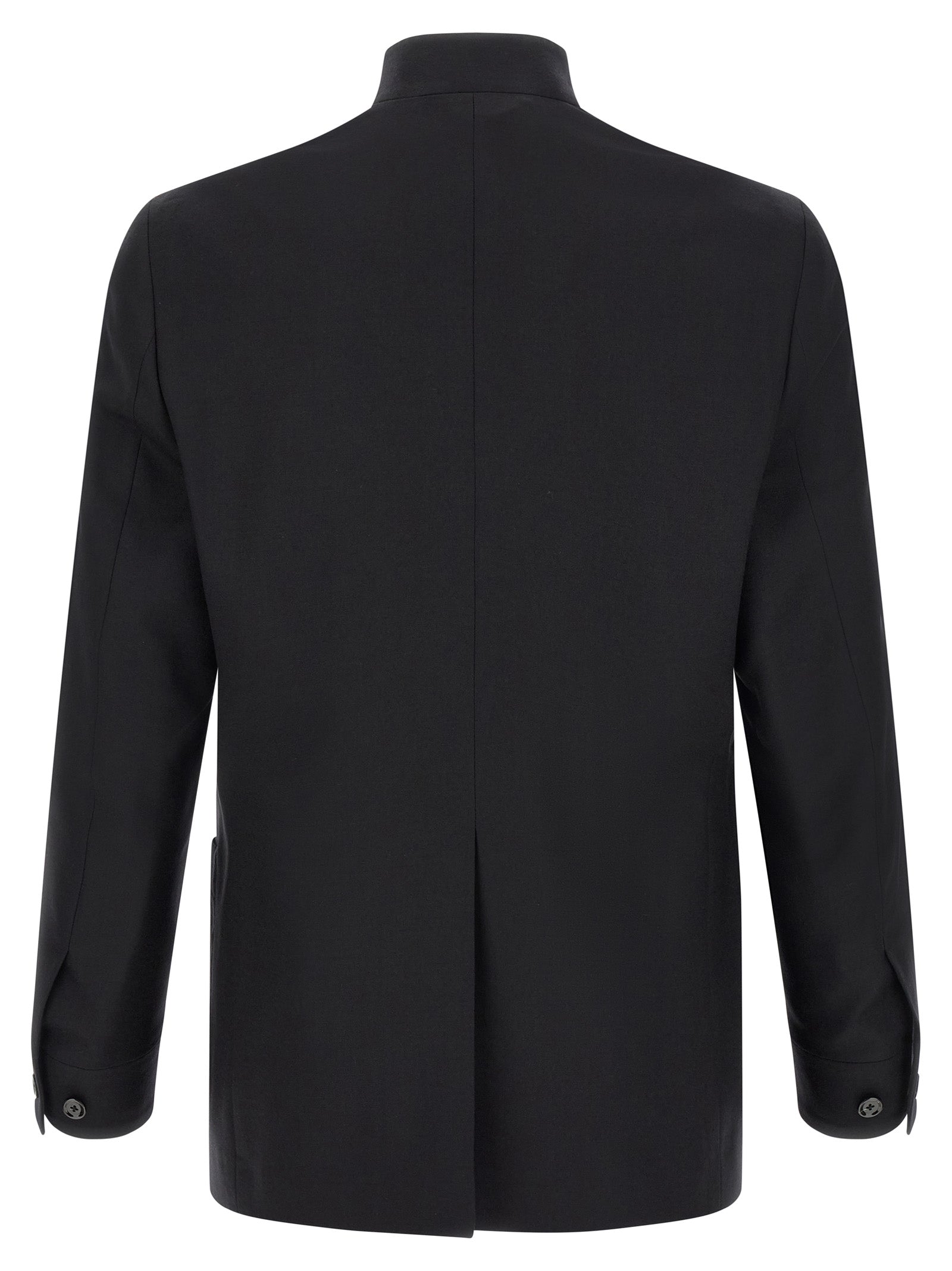 Discover the Lardini Black Virgin Wool Blazer, a masterpiece of contemporary tailoring and minimalist elegance, crafted for those who appreciate luxury and sophistication.