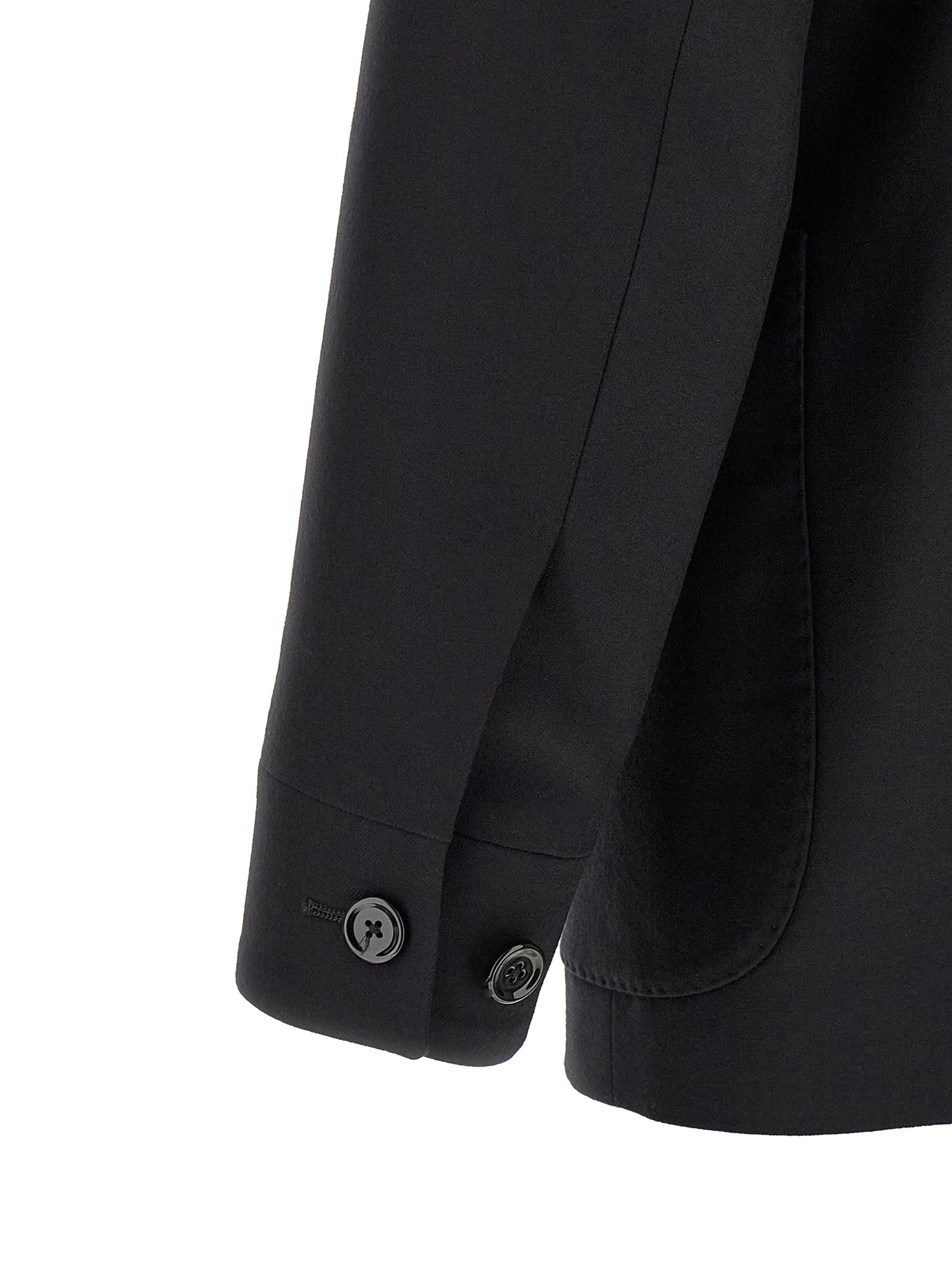 Discover the Lardini Black Virgin Wool Blazer, a masterpiece of contemporary tailoring and minimalist elegance, crafted for those who embody sophistication and style.