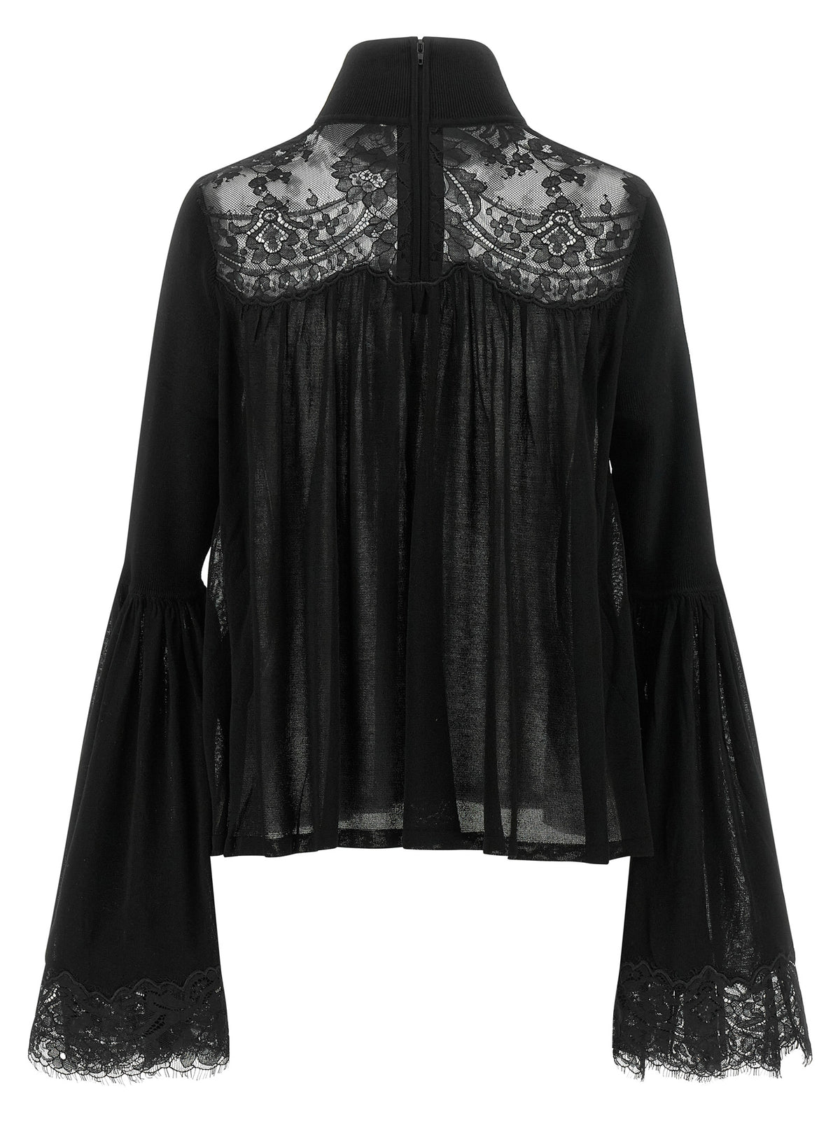 Experience the exquisite allure of the ZIMMERMANN Black Lyocell Blouse from the 'Trailblazer' Collection, where luxurious craftsmanship meets romantic elegance for unforgettable moments.