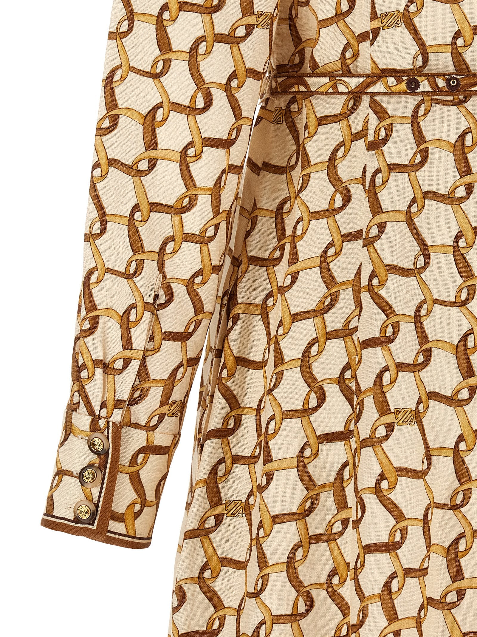 Zimmermann Beige Linen Midi Dress