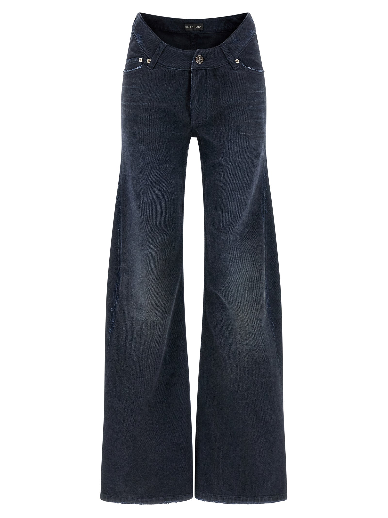Balenciaga Blue Cotton Flared Jeans - Elevate Your Denim Style
