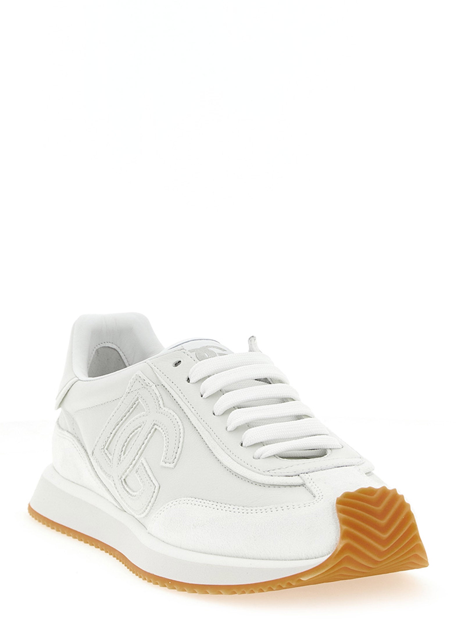Dolce & Gabbana White Calfskin Low Top Sneakers - Luxury Footwear