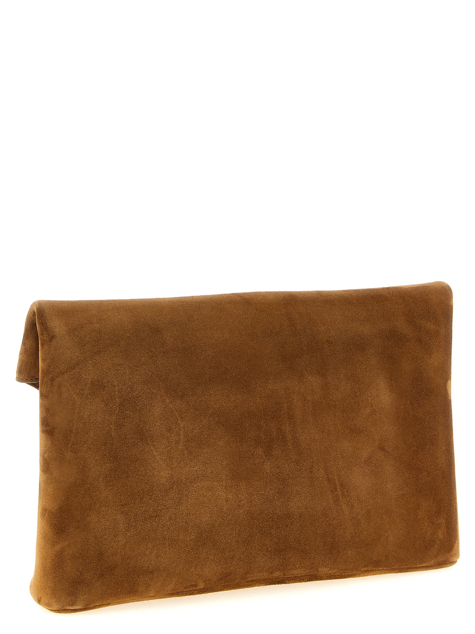 Saint Laurent Brown Calfskin Clutch Bag - Timeless Luxury Elegance