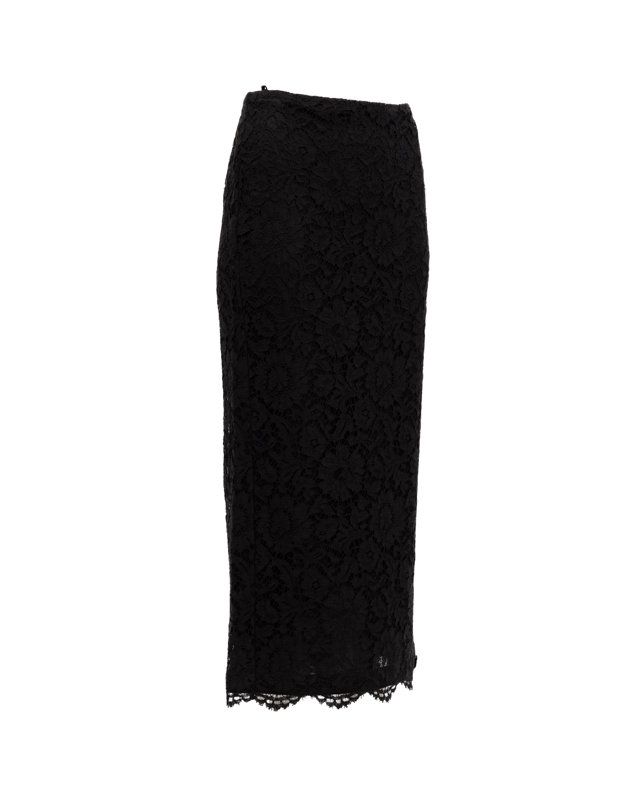 Valentino Garavani Black Lace Skirt - Timeless Elegance for All