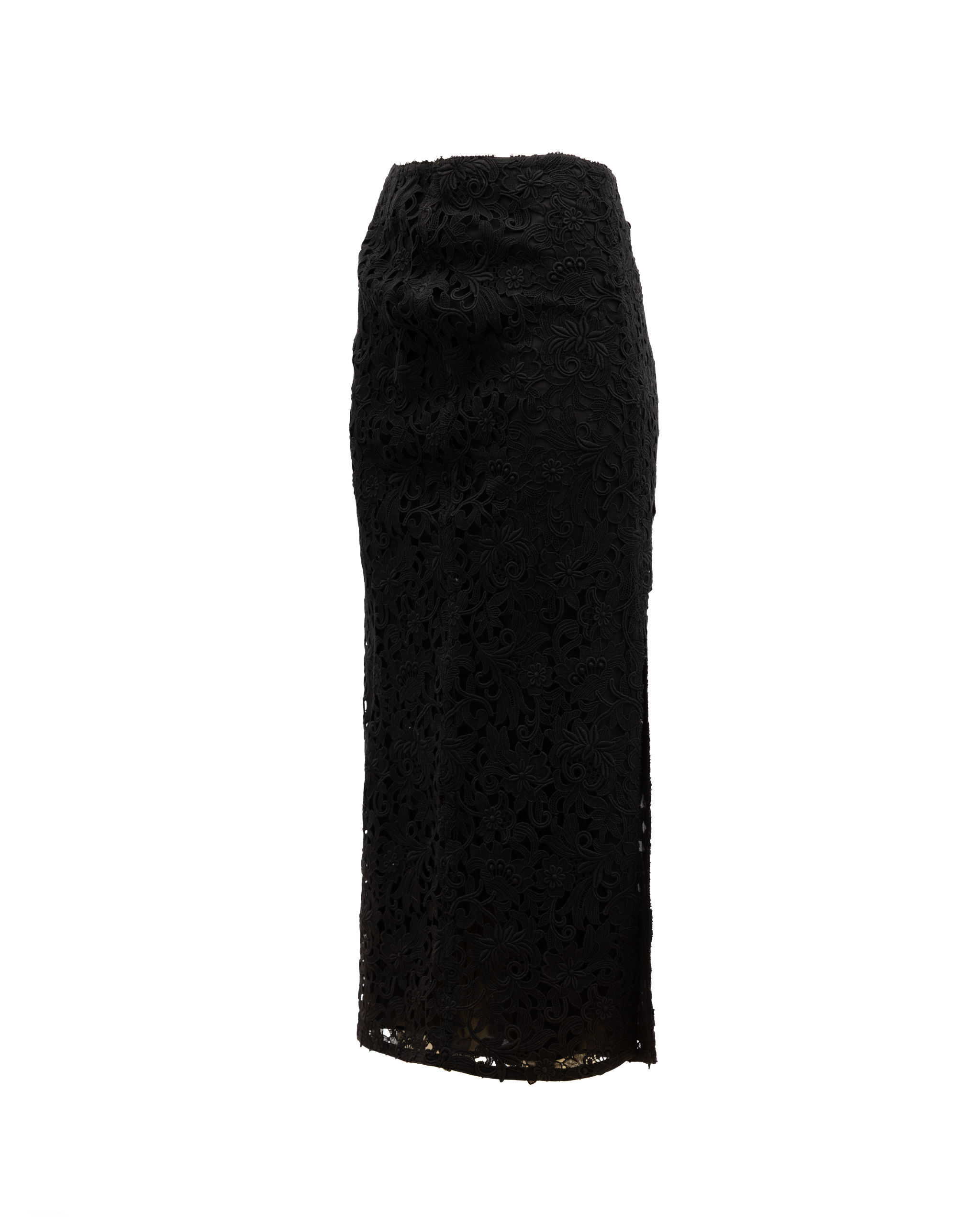 Indulge in the elegance of the Valentino Garavani Women Midi Skirt with Floral Lace, a timeless piece that embodies luxury and sophistication for the discerning individual.