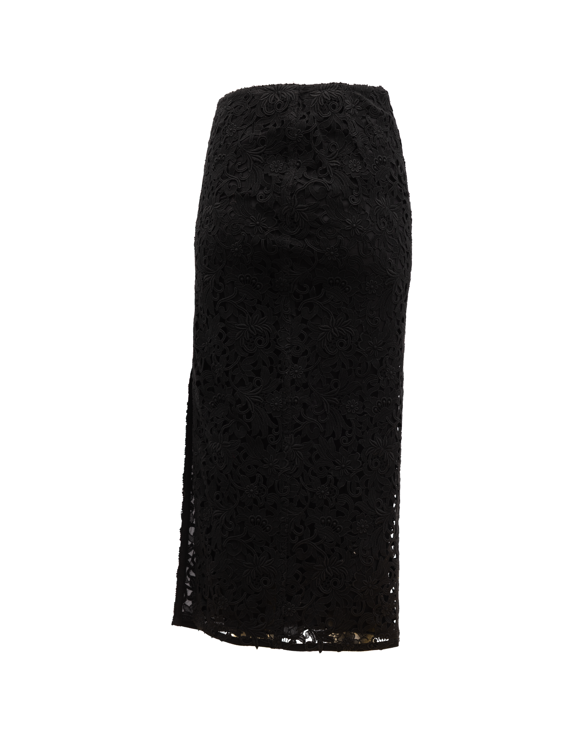 Discover the Valentino Garavani Women Midi Skirt with Floral Lace, a stunning blend of elegance and artistry that elevates your wardrobe to new heights of luxury.