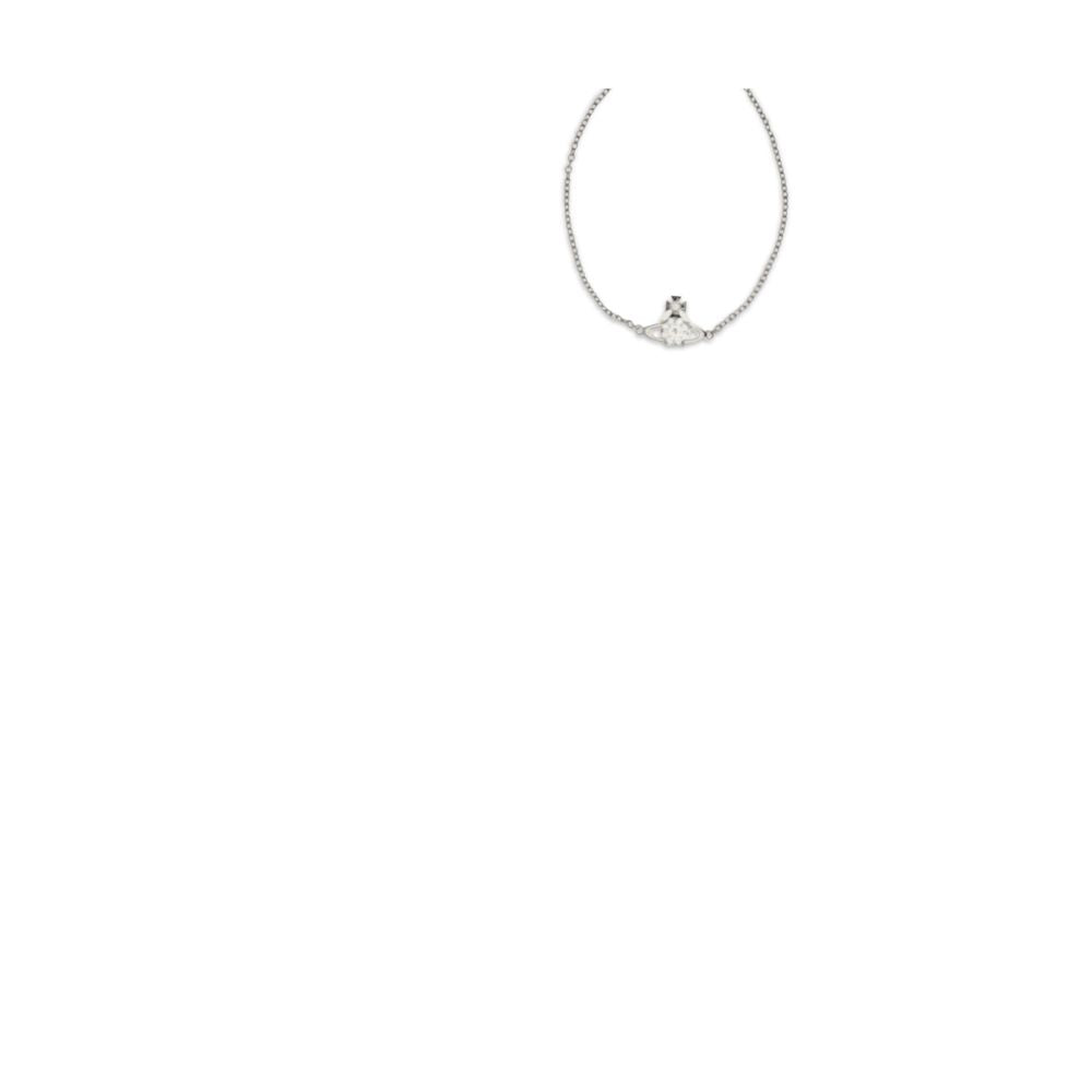 Discover the Reina small Orb Bracelet by Vivienne Westwood, a delicate silver-tone masterpiece adorned with crystals, embodying timeless elegance and sophistication.