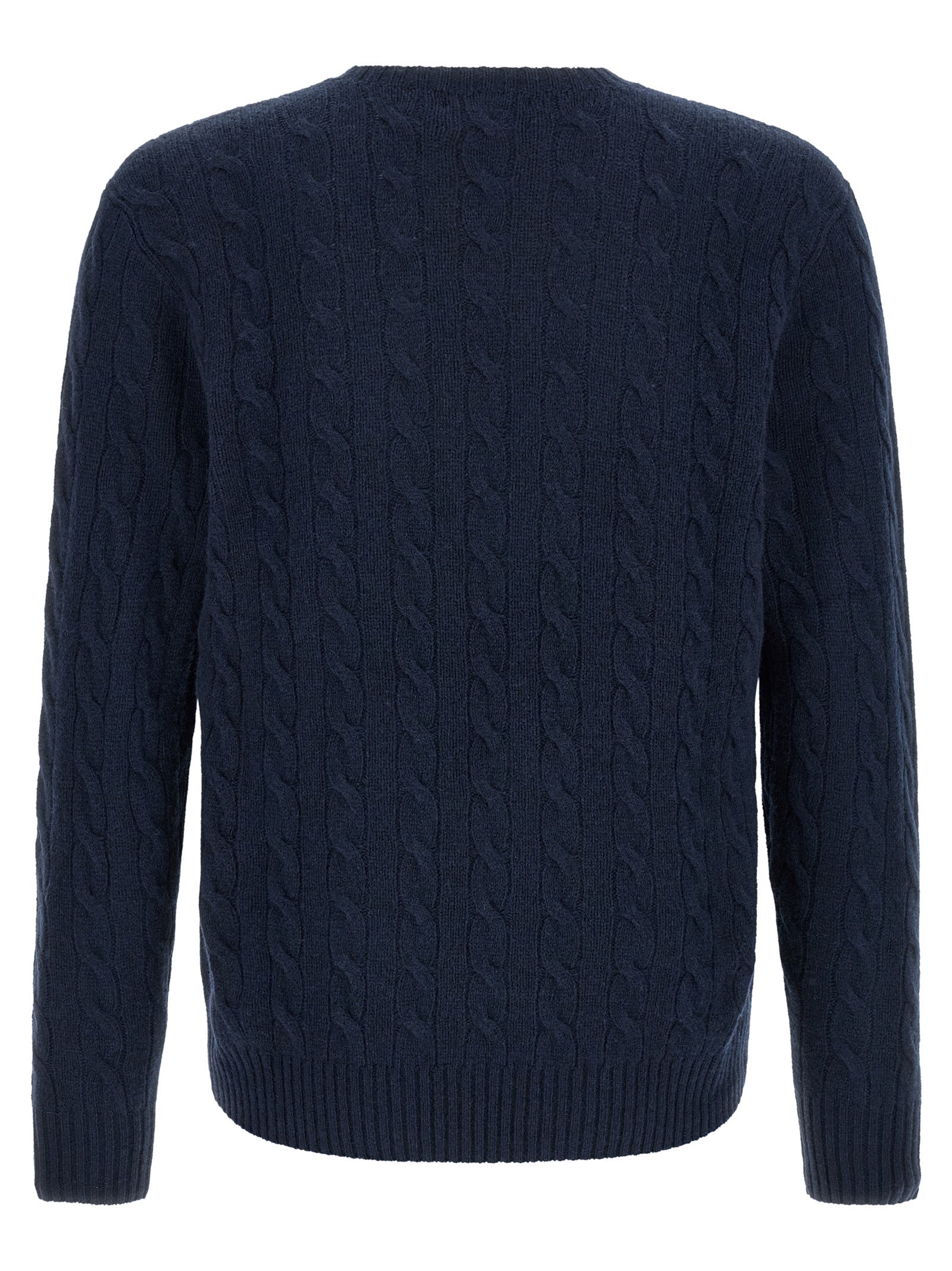 Indulge in the elegance of the Polo Ralph Lauren Blue Wool Cardigan, a luxurious blend of wool and cashmere that embodies sophistication and timeless style.