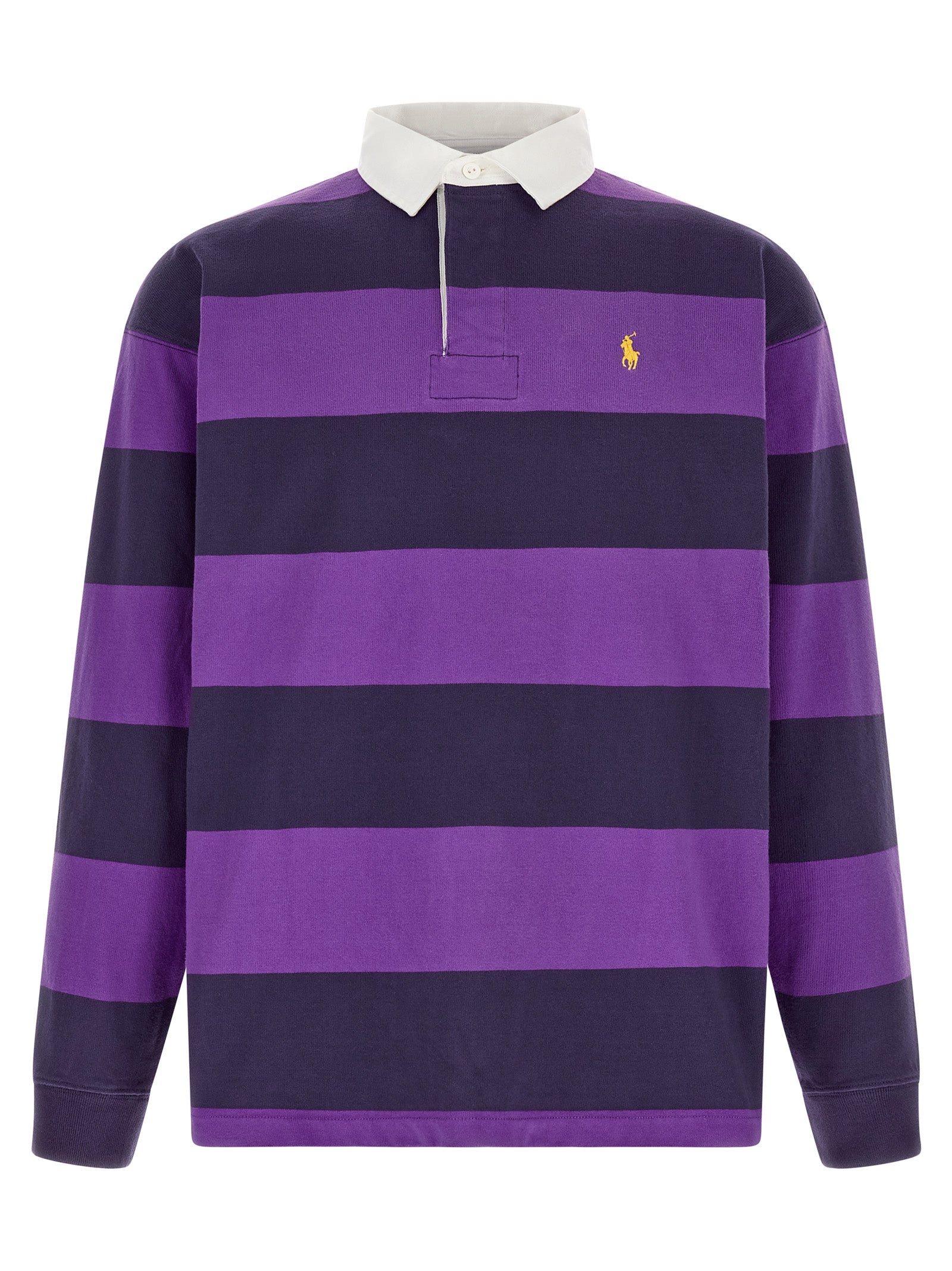 Elevate your wardrobe with the Polo Ralph Lauren Purple Cotton Polo Shirt, a masterclass in luxurious craftsmanship and timeless style, perfect for the discerning individual.