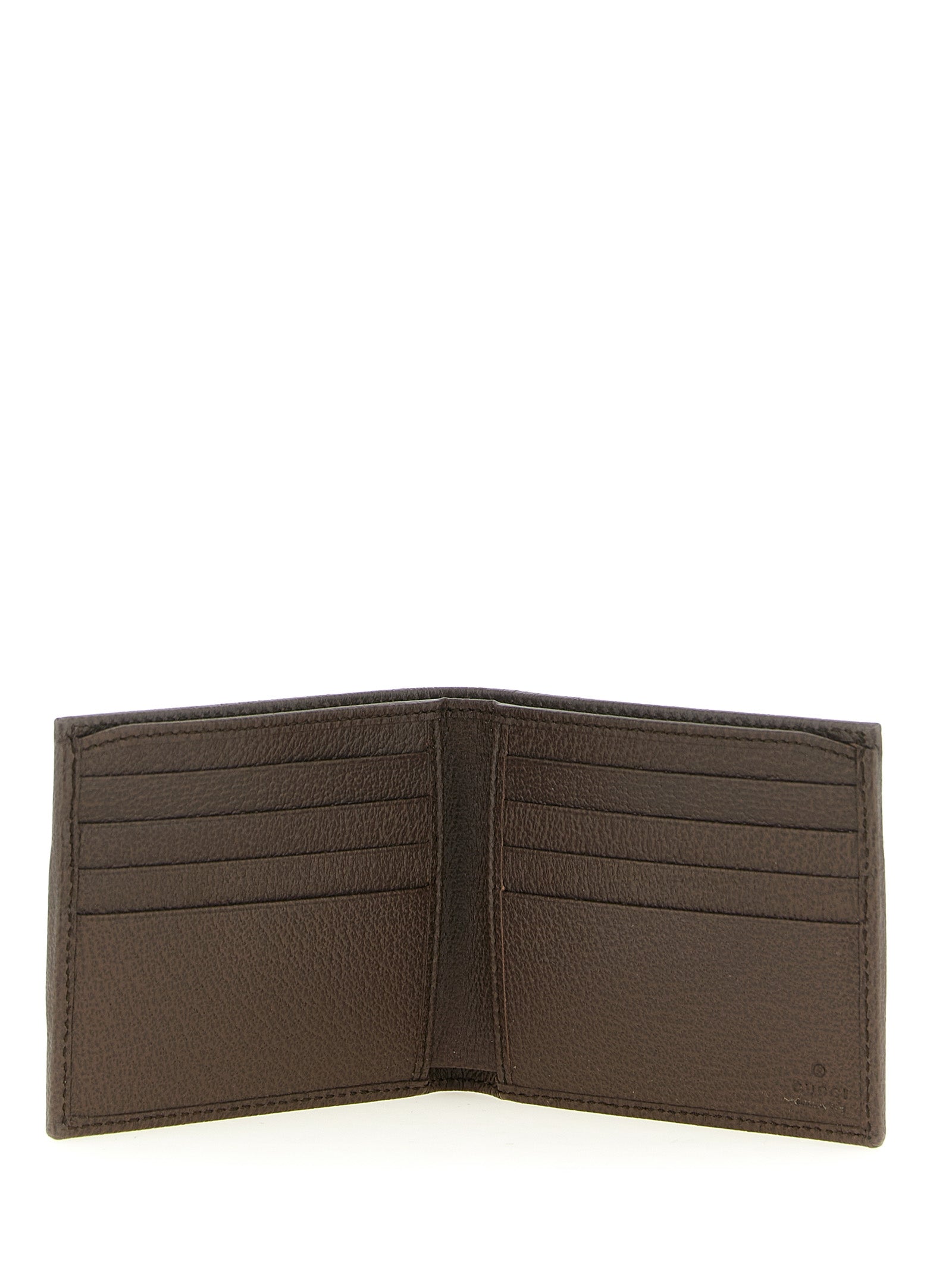 Elevate your style with the Gucci Ophidia bi-fold wallet, a masterpiece of craftsmanship in beige and brown, embodying timeless luxury and sophistication.