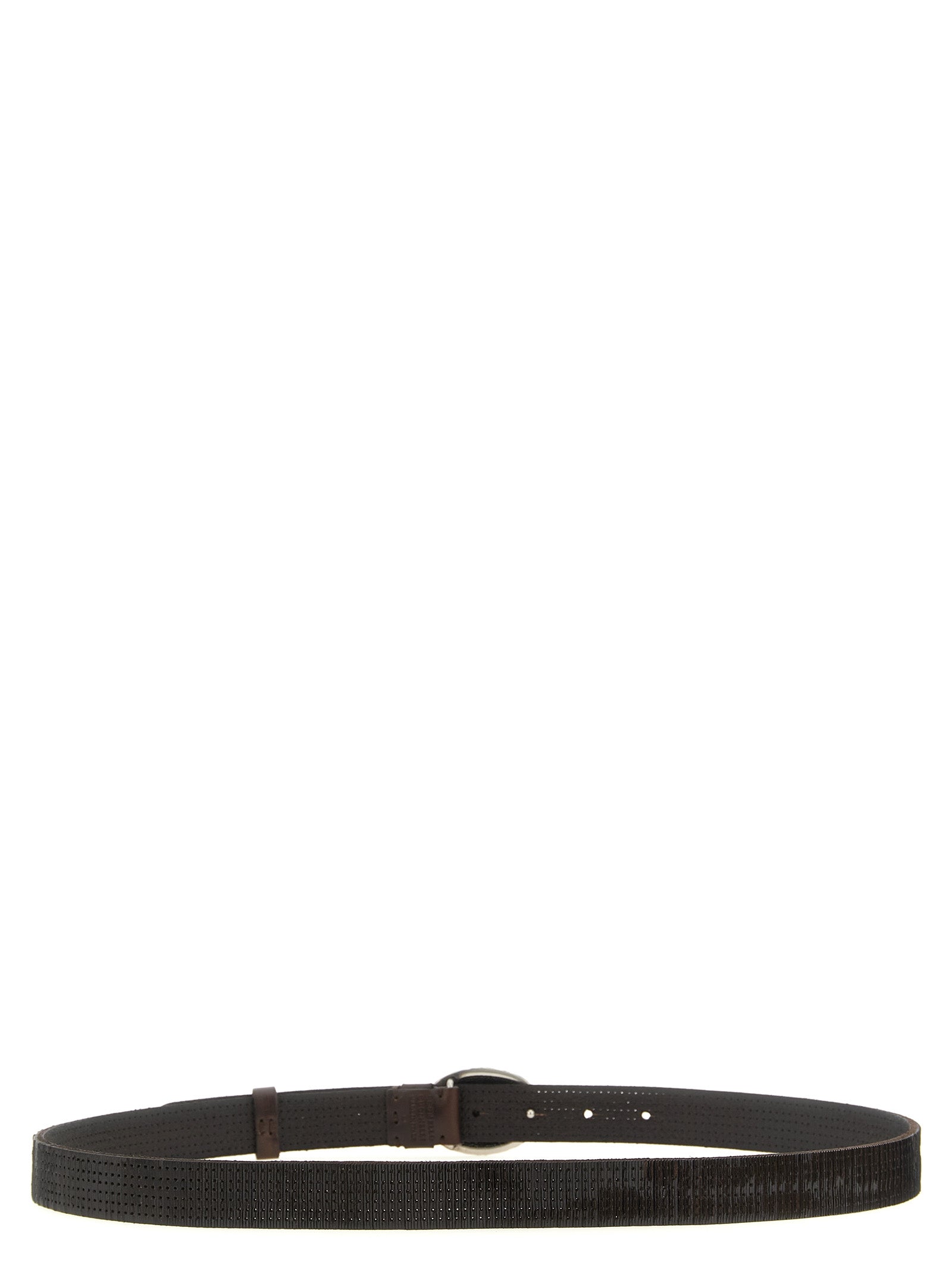 Experience the epitome of elegance with the Brunello Cucinelli Brown Calfskin Regular Belt, crafted from luxurious calfskin leather, perfect for elevating any ensemble.