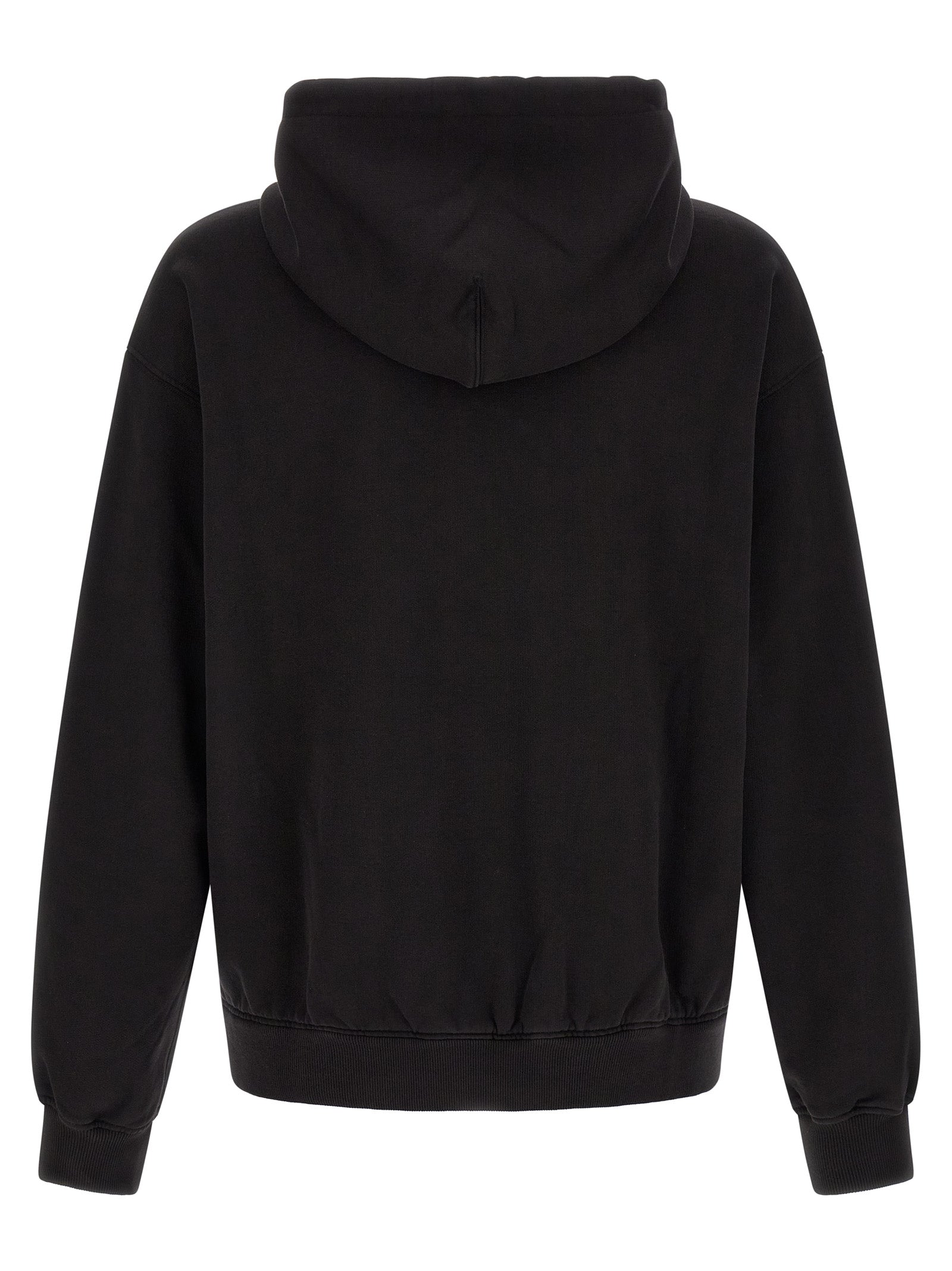 Indulge in the elegance of the Dolce & Gabbana Black Cotton Sweatshirt, where luxurious craftsmanship meets contemporary style, perfect for the discerning fashion aficionado.
