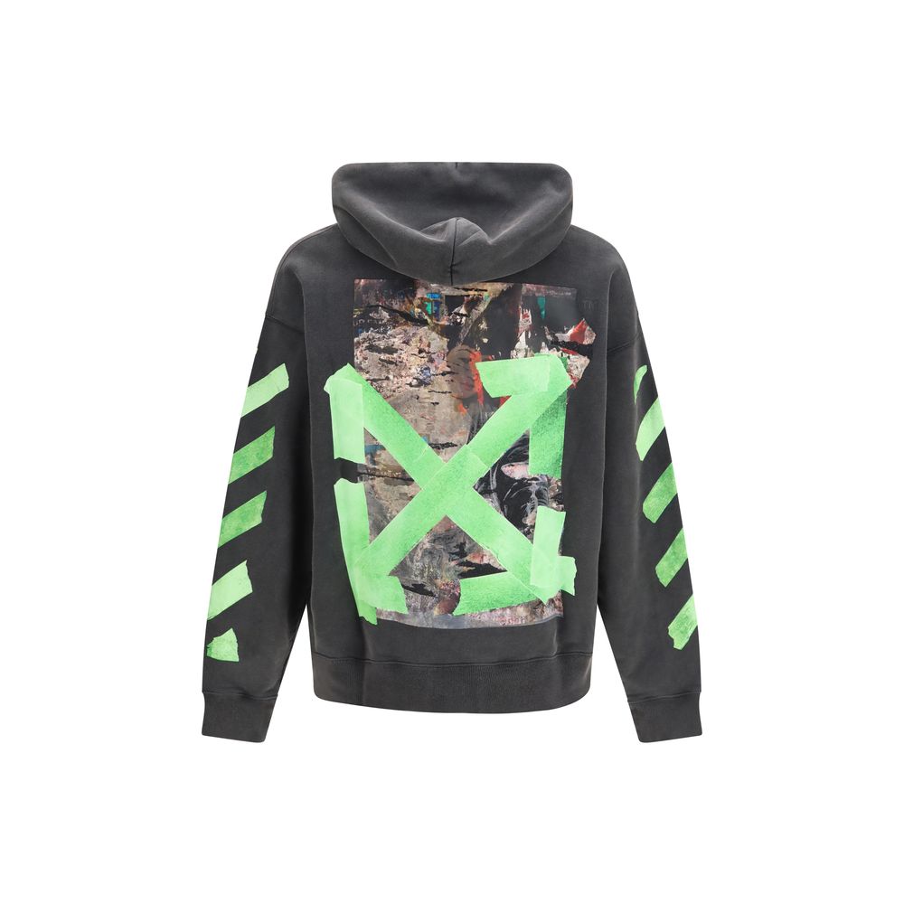 Elevate your wardrobe with the Off-White Gray Cotton Sweatshirt, a masterpiece of urban sophistication crafted from soft brushed cotton, perfect for discerning tastes.