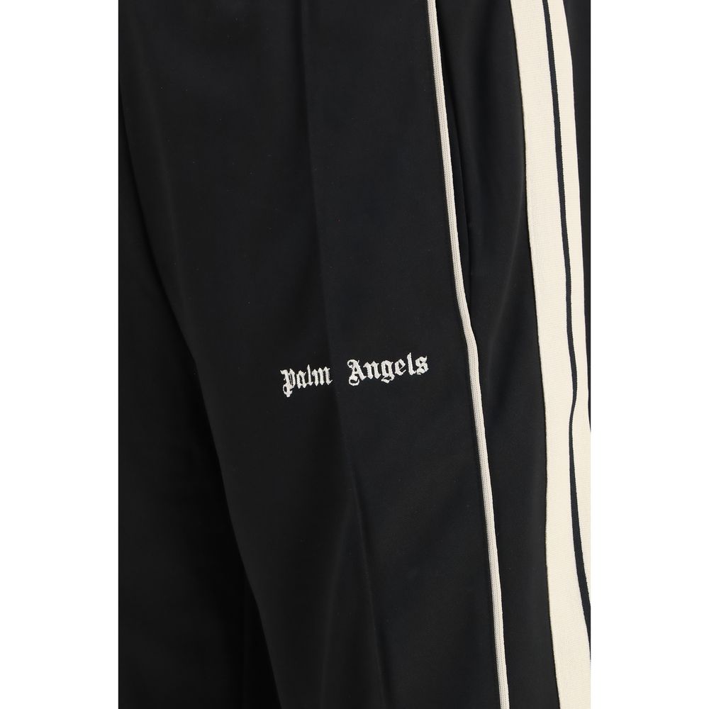 Elevate your wardrobe with Palm Angels Black Polyester Joggers, a fusion of sporty elegance and iconic design, perfect for the modern connoisseur.
