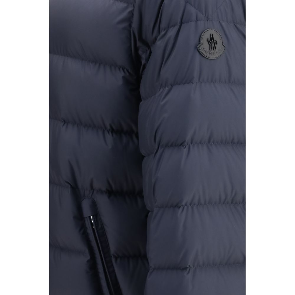 Moncler Blue Goose Down Full-Length Jacket - Timeless Luxury Outerwear