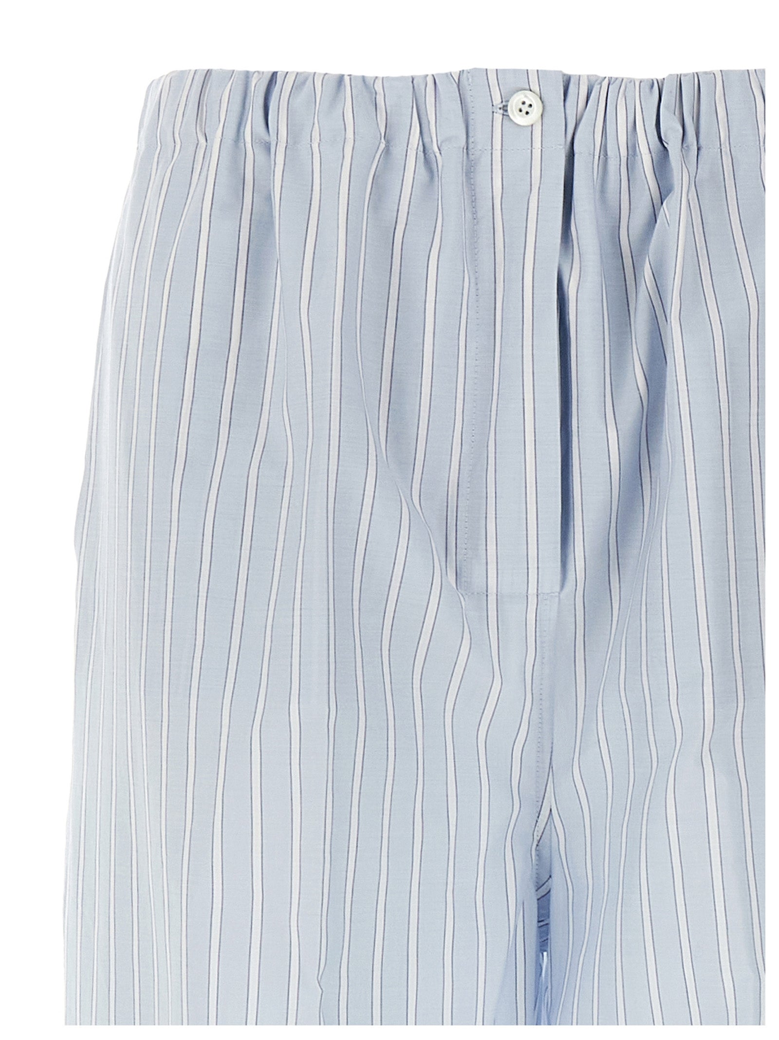 Prada Blue Cotton Casual Pants