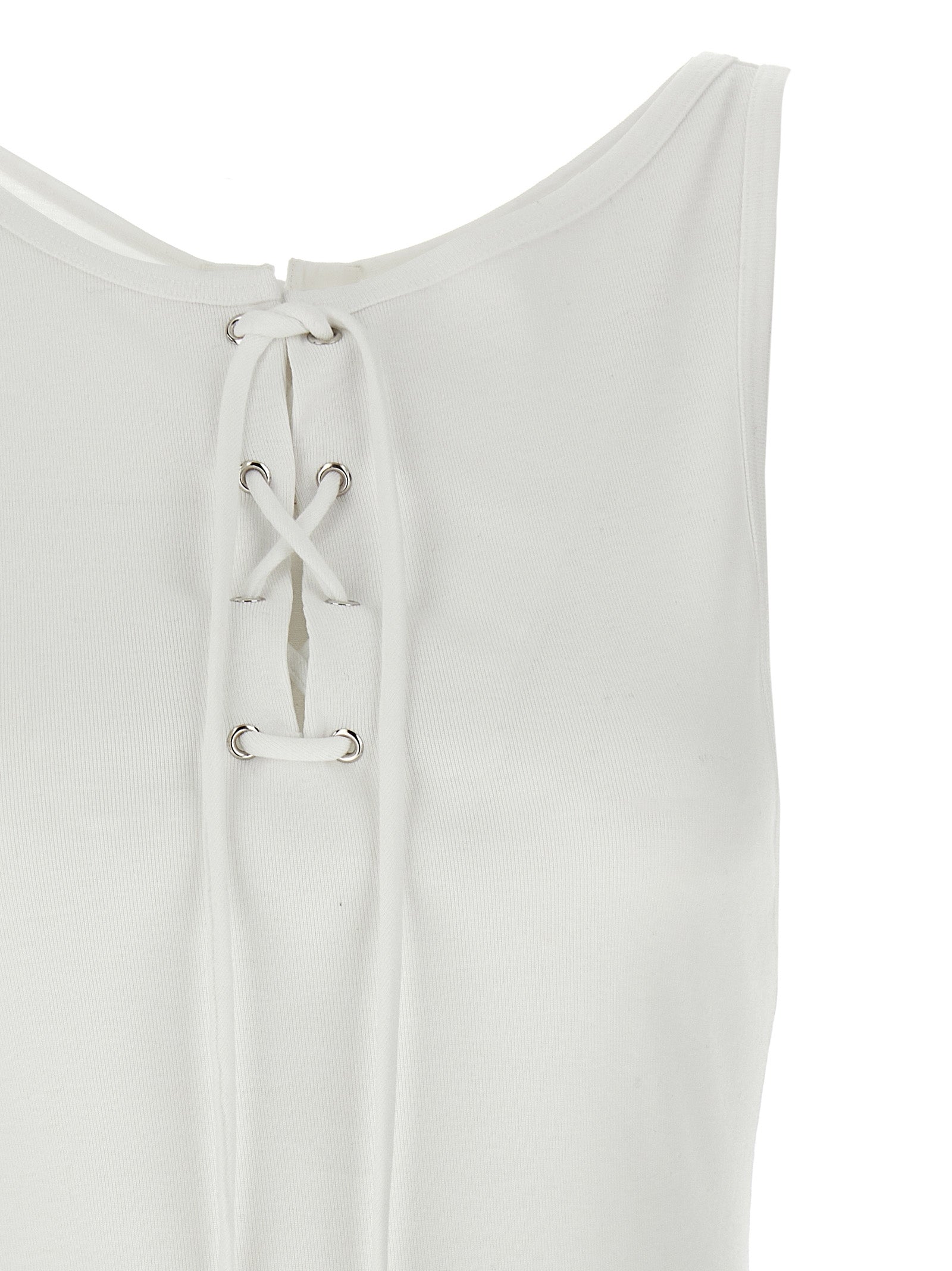 Prada White Cotton Tank Tops