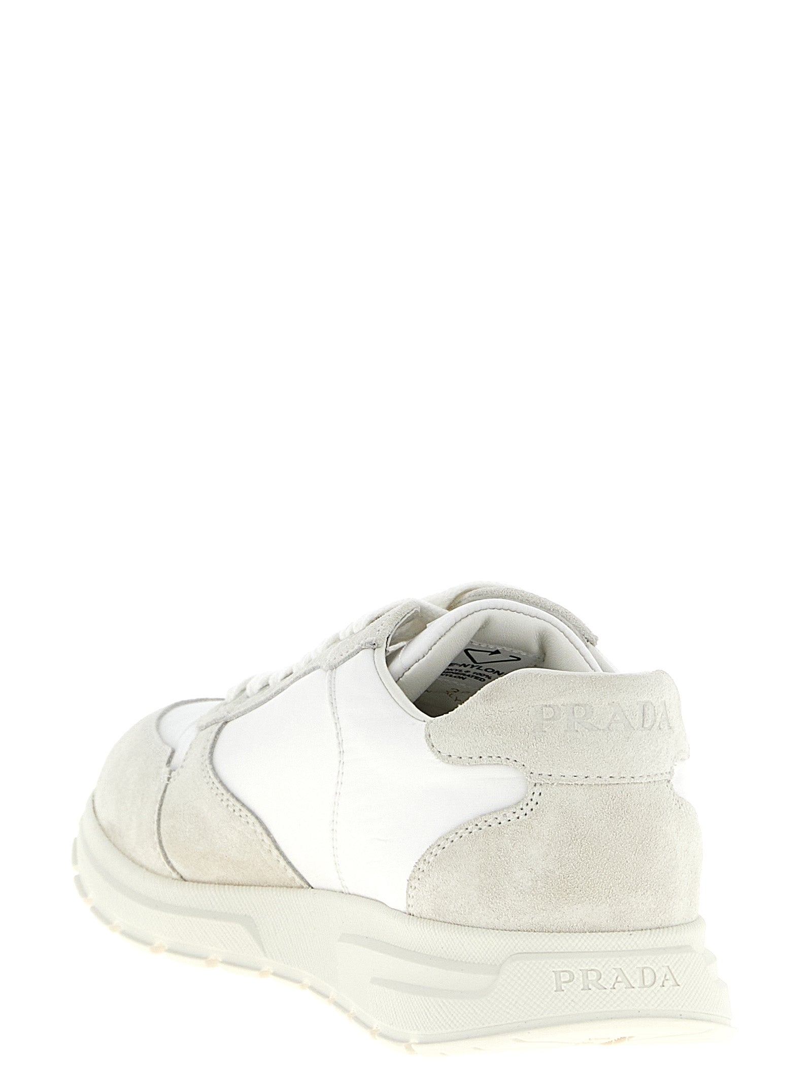 Prada White Polyamide Low Top Sneakers