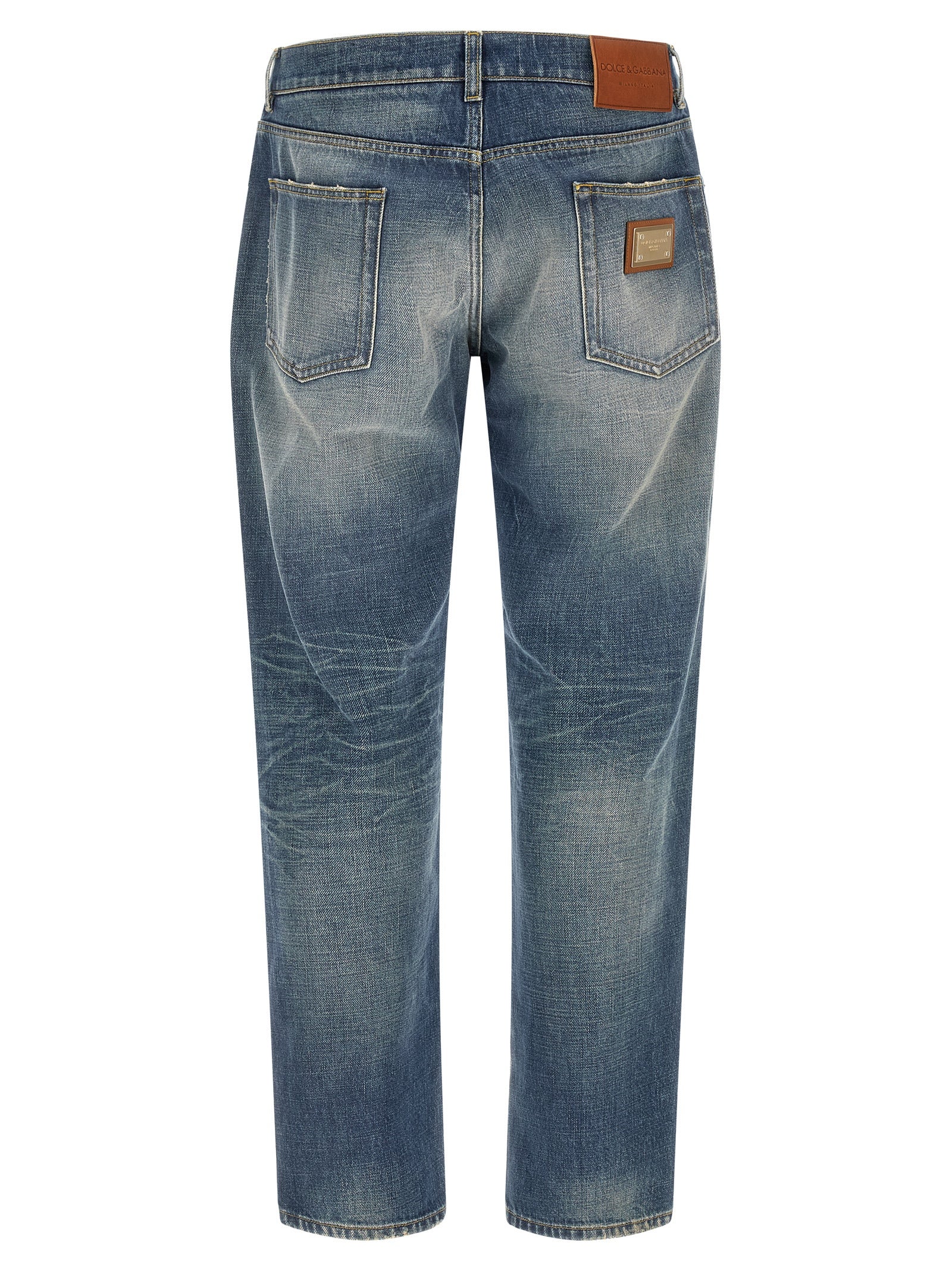 Dolce & Gabbana Blue Cotton Relaxed Fit Jeans - Timeless Luxury
