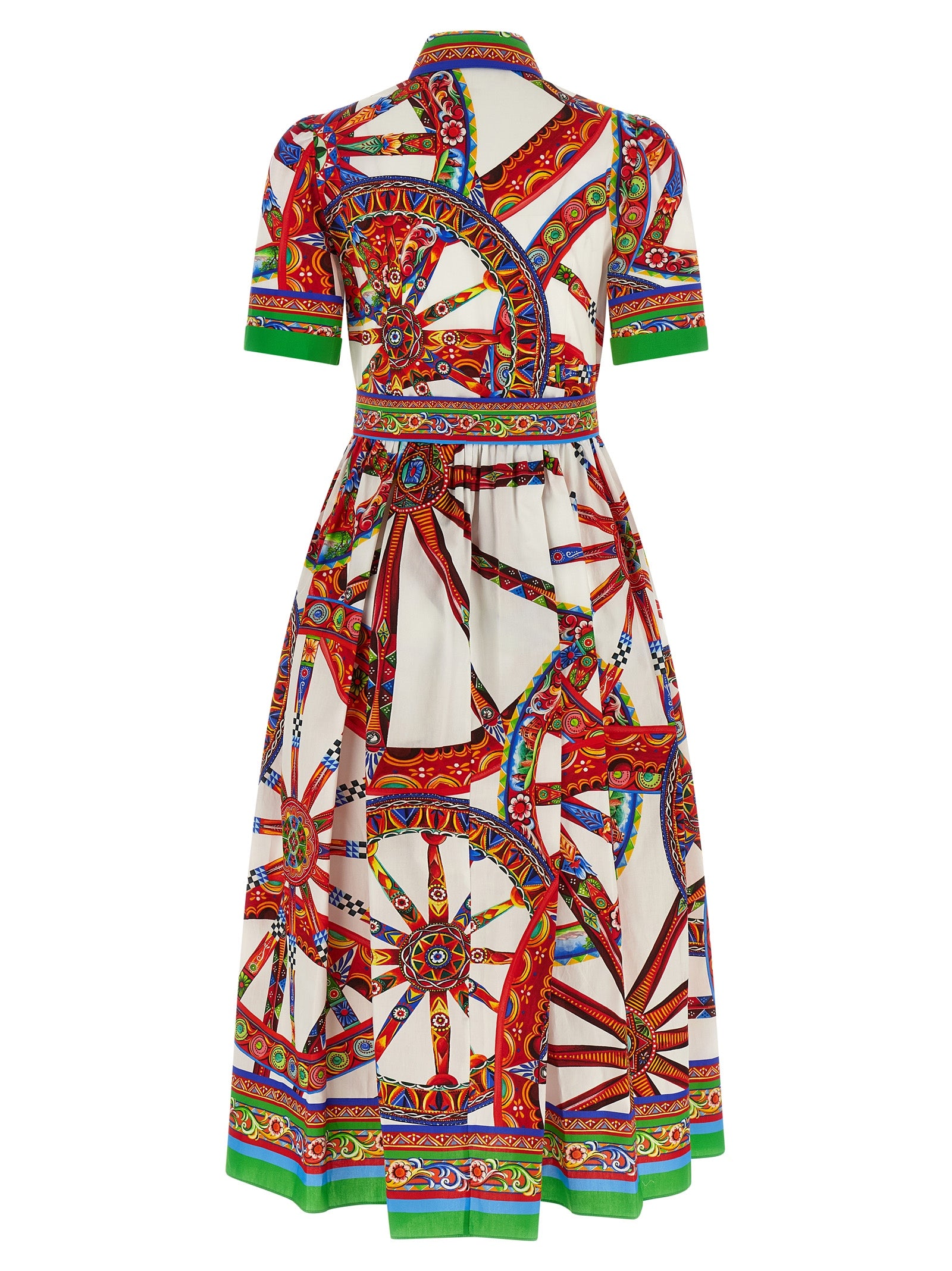 Dolce & Gabbana Multicolor Cotton Midi Dress - Timeless Elegance