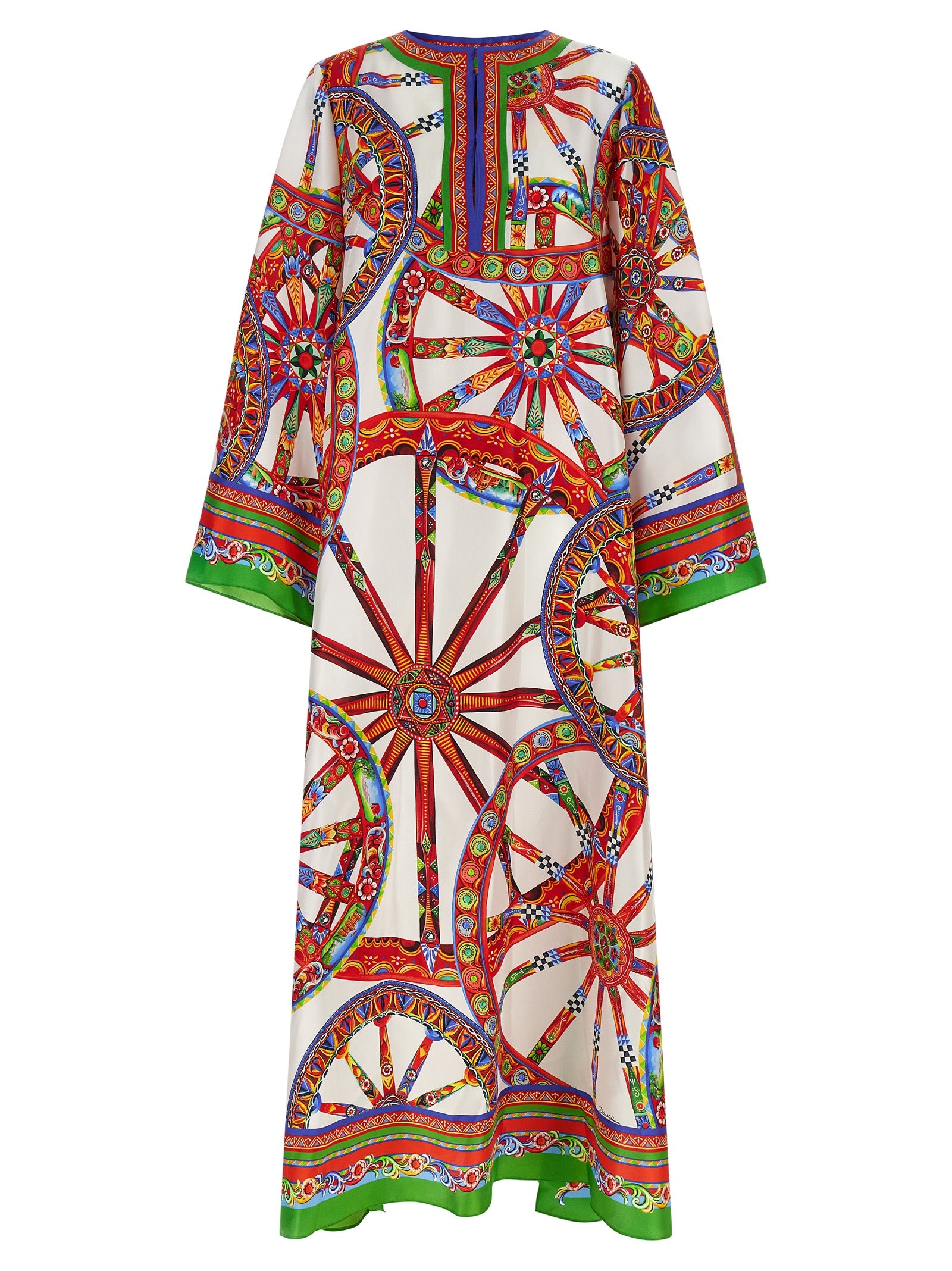 Dolce & Gabbana Silk Long Dress - Mediterranean Elegance Unveiled