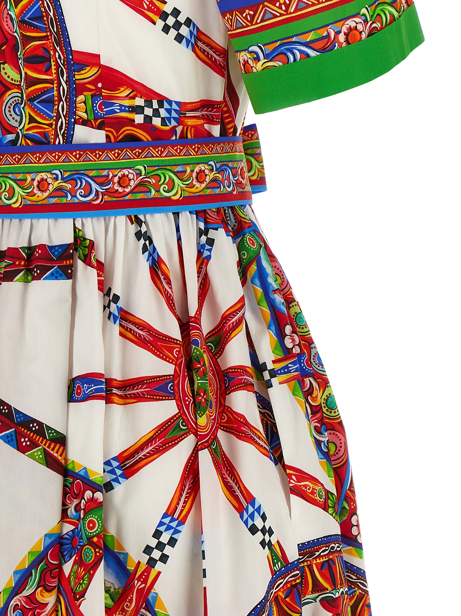 Dolce & Gabbana Multicolor Cotton Midi Dress - Timeless Elegance