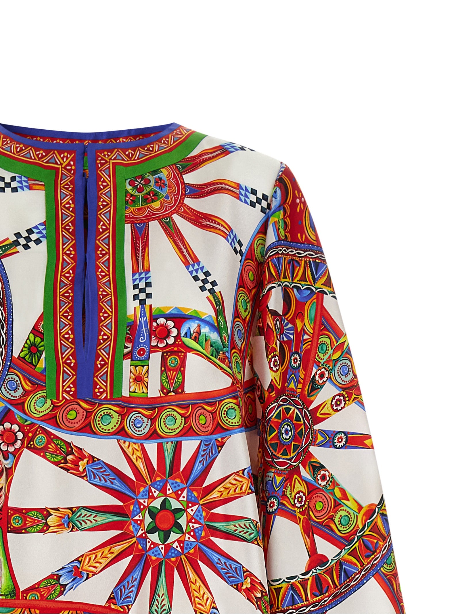 Dolce & Gabbana Multicolor Silk Long Dress - Exquisite Mediterranean Elegance
