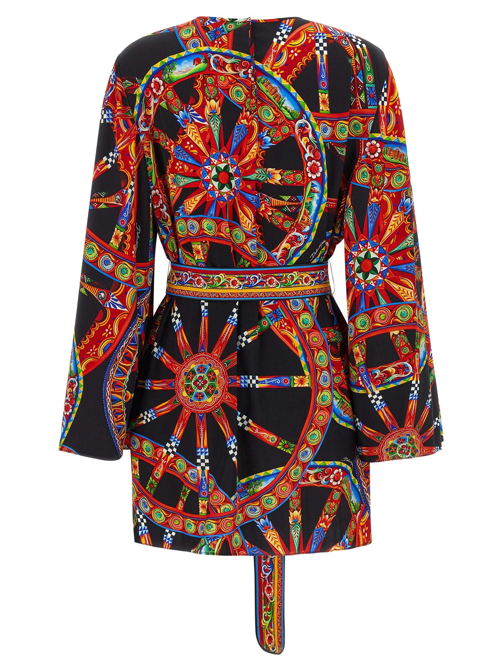 Dolce & Gabbana Multicolor Silk Short Dress - Exquisite Italian Elegance