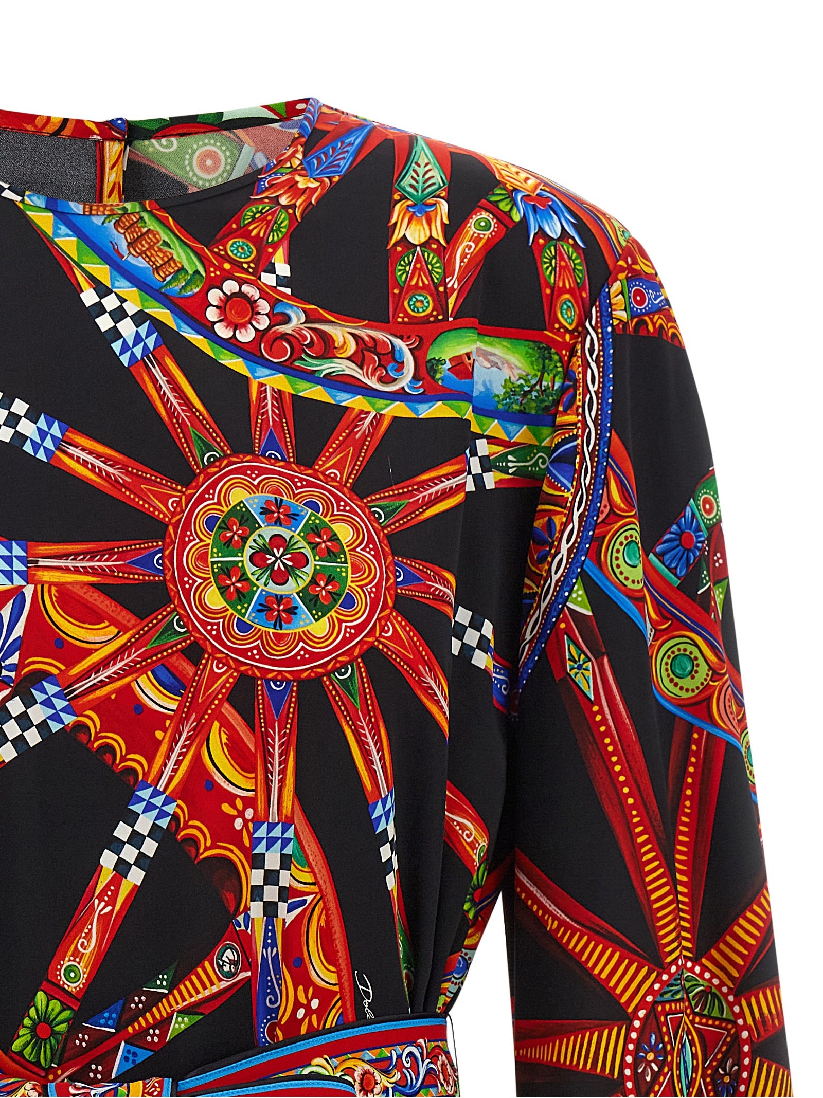Dolce & Gabbana Multicolor Silk Short Dress - Timeless Elegance