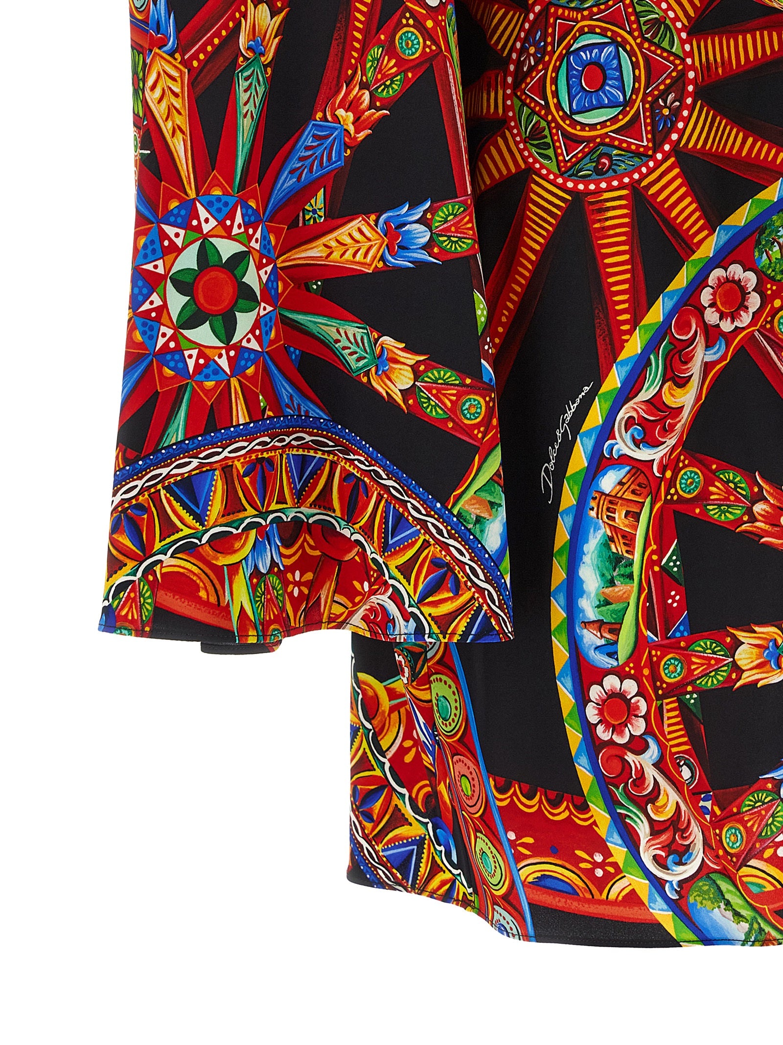 Dolce & Gabbana Multicolor Silk Short Dress - Exquisite Italian Elegance