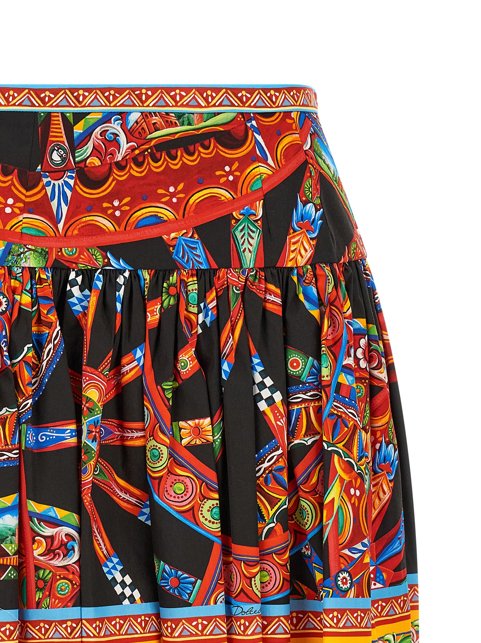 Dolce & Gabbana Multicolor Cotton Long Skirt - Timeless Elegance