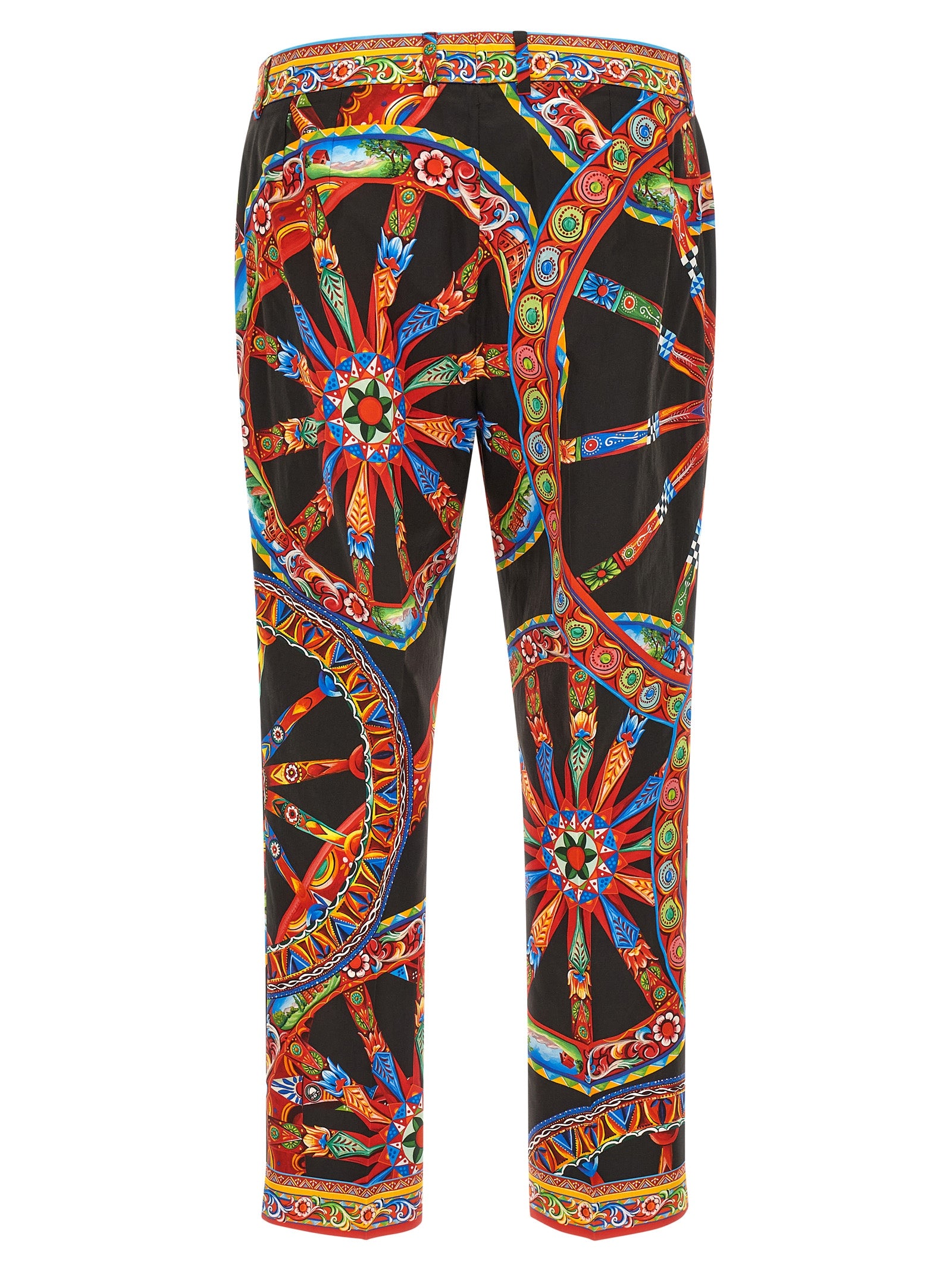 Dolce & Gabbana Multicolor Cotton Casual Pants - Exquisite Elegance