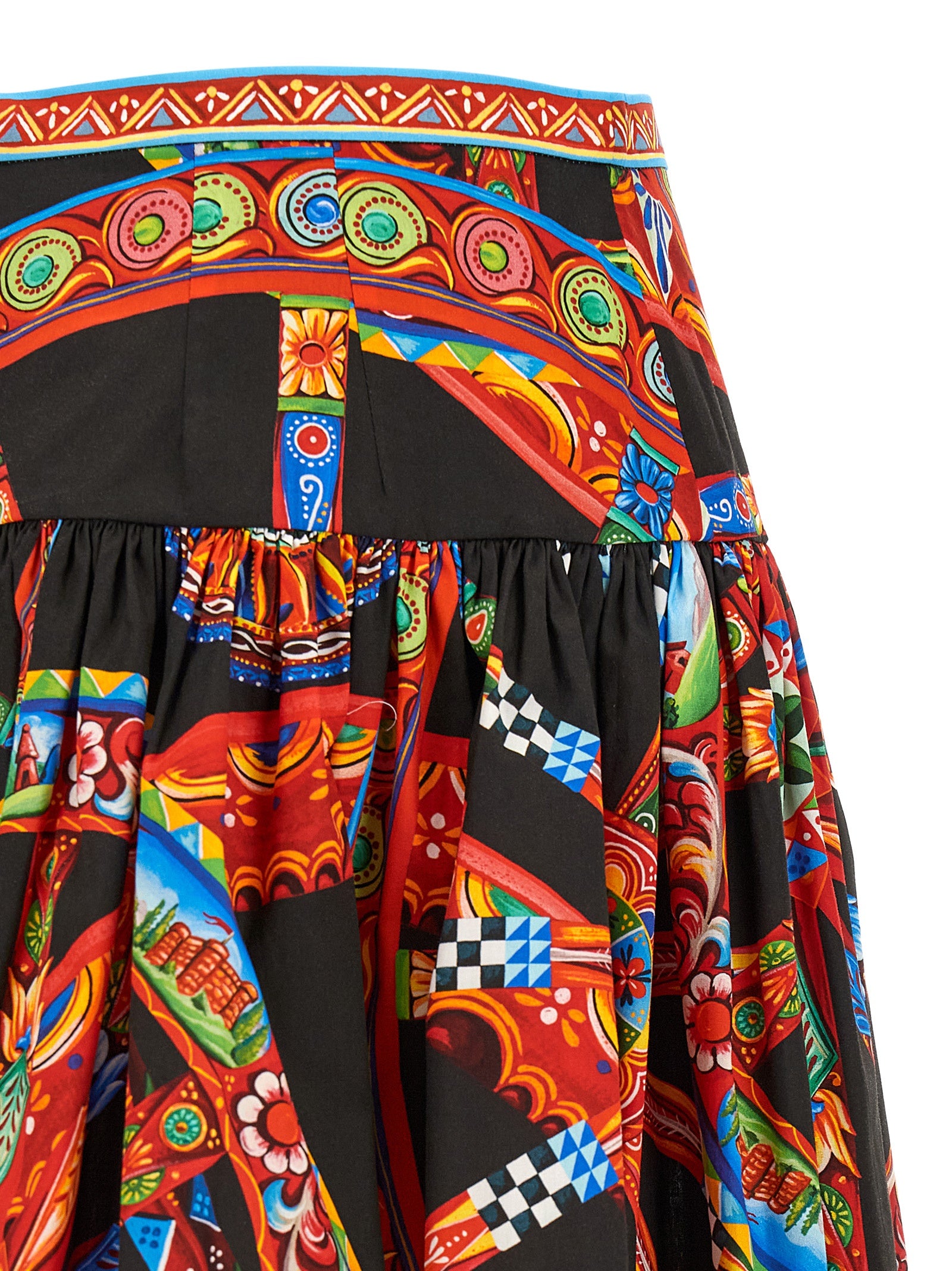 Dolce & Gabbana Multicolor Cotton Long Skirt - Exquisite Italian Elegance