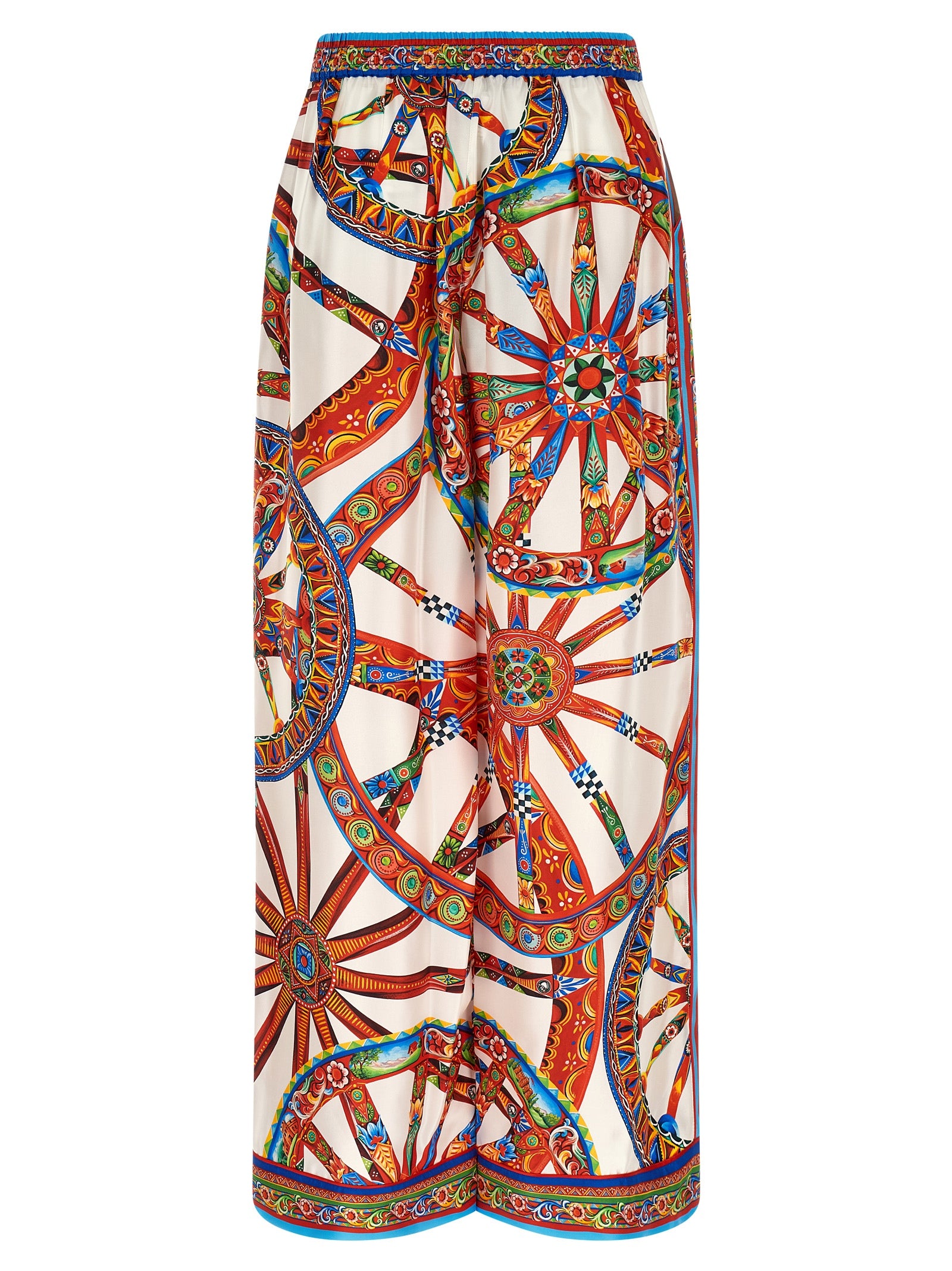 Dolce & Gabbana Multicolor Silk Casual Pants - Exquisite Luxury