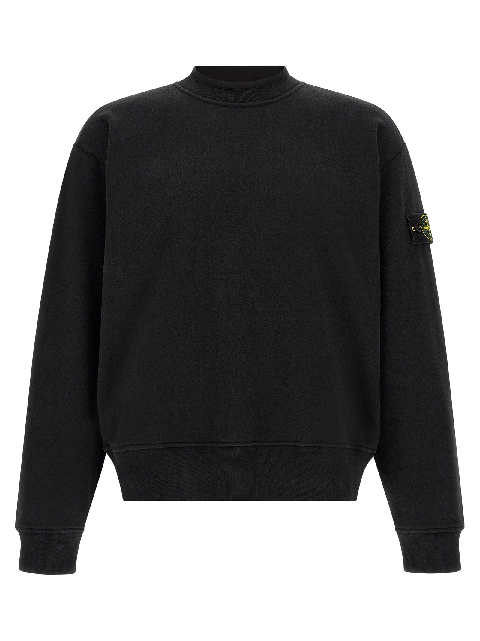 Stone Island Black Cotton Sweatshirt - Urban Luxury Essential