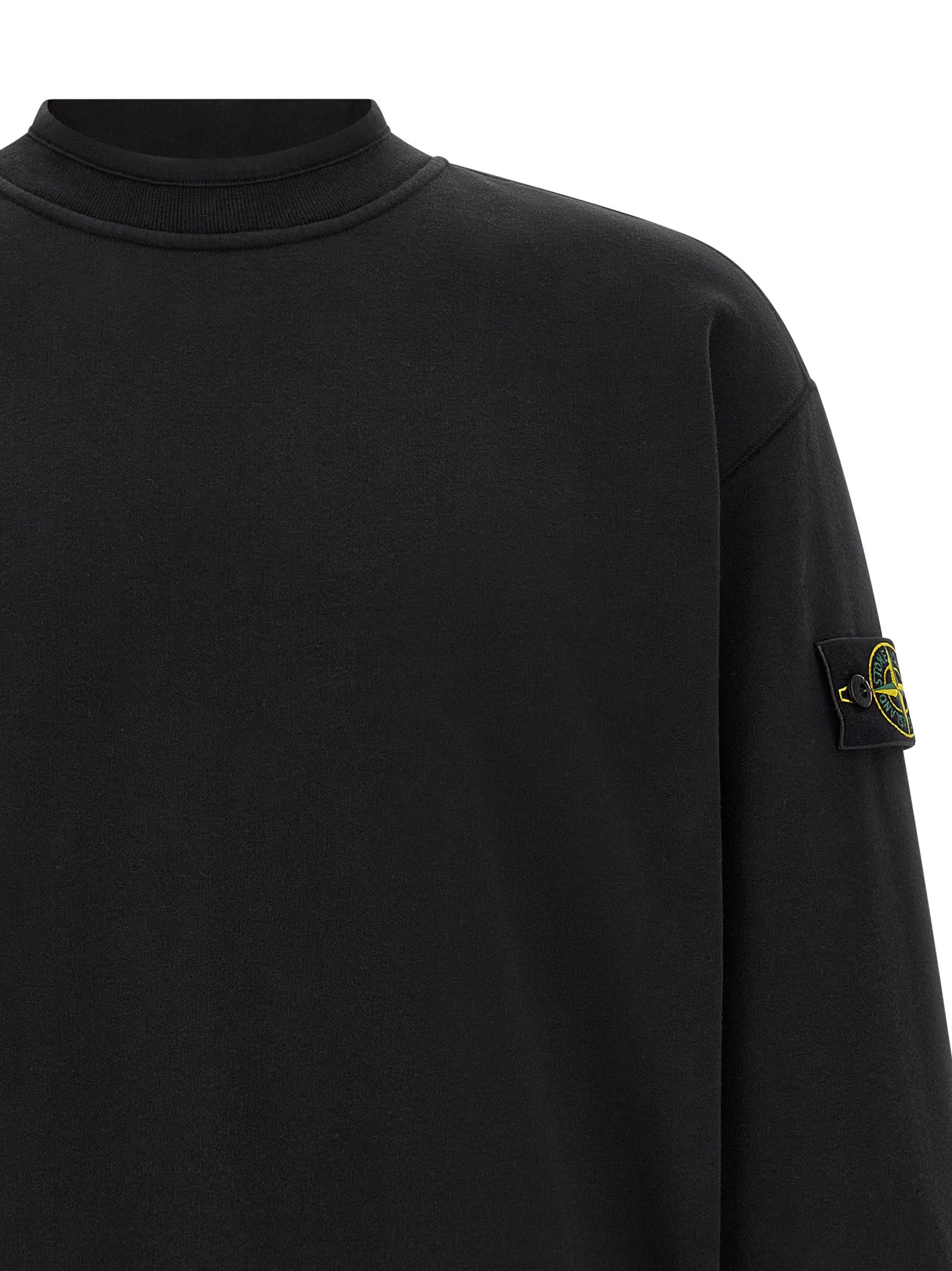 Stone Island Black Cotton Sweatshirt - Urban Luxury Essential